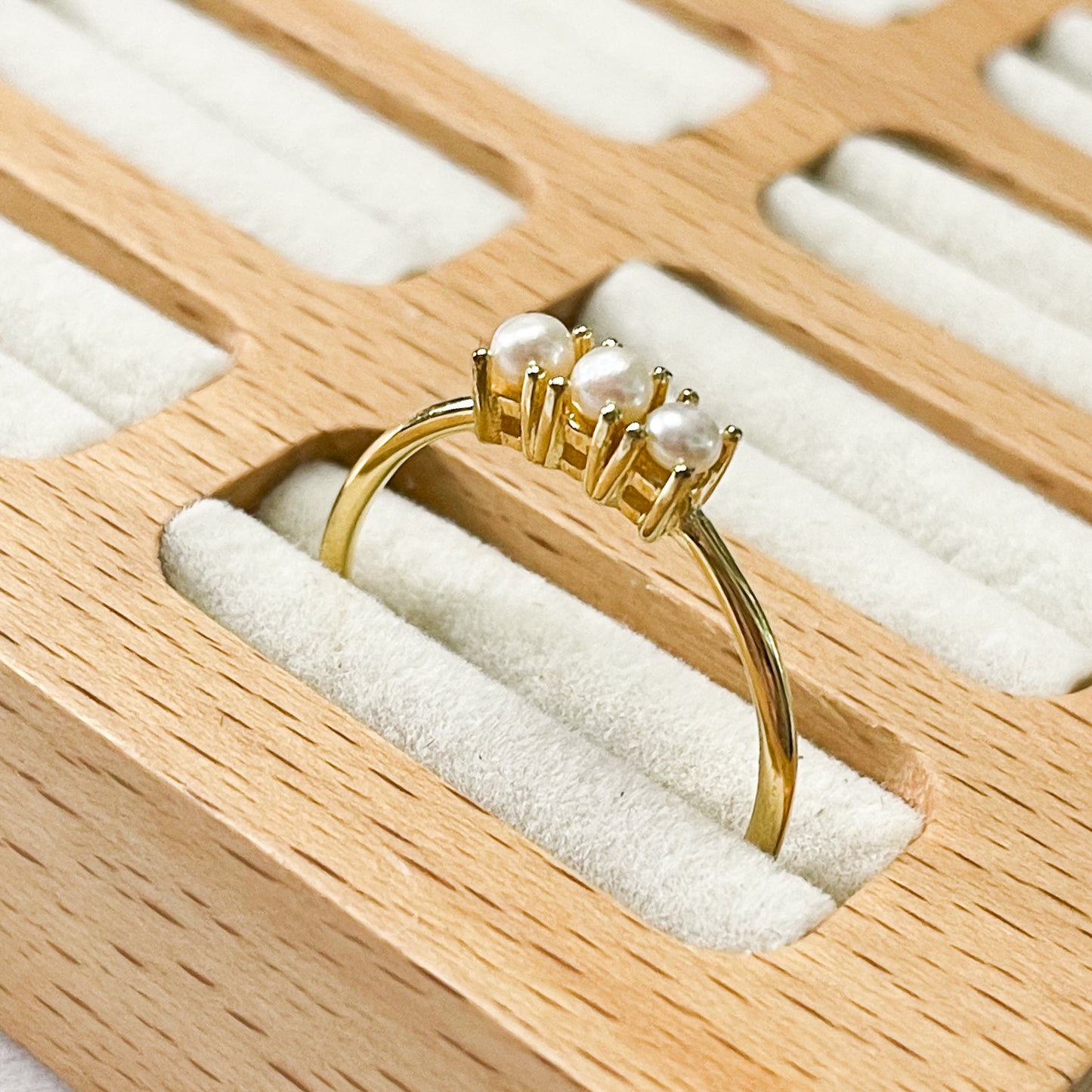 Triple Pearl Sized Ring - SSS or Vermeil