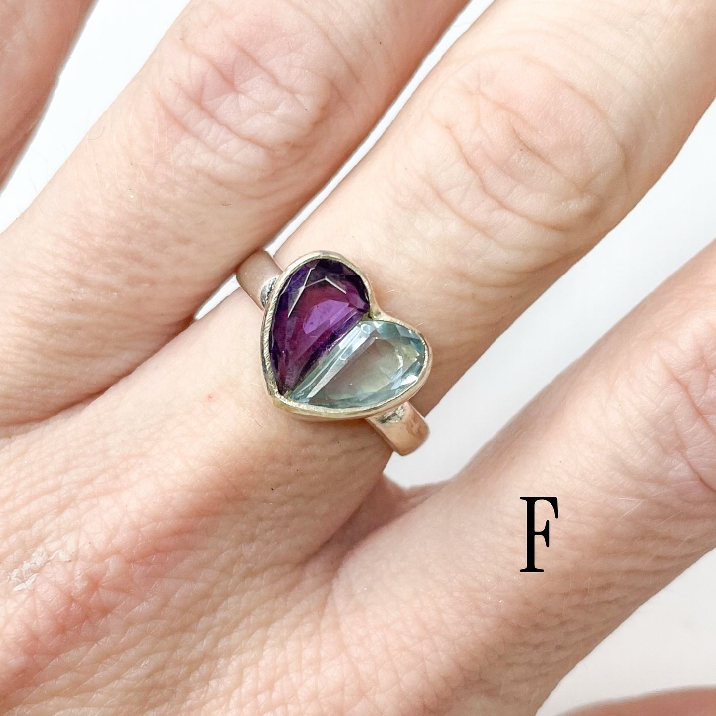Multi Gemstone Inlay Rings - Solid Sterling Silver