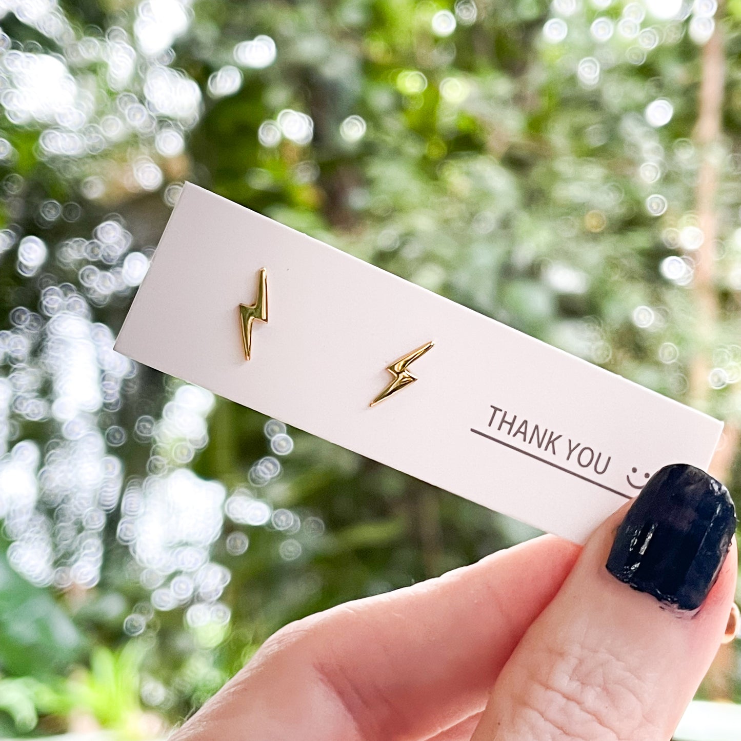Dainty Lightning Bolt Studs - Both Metals
