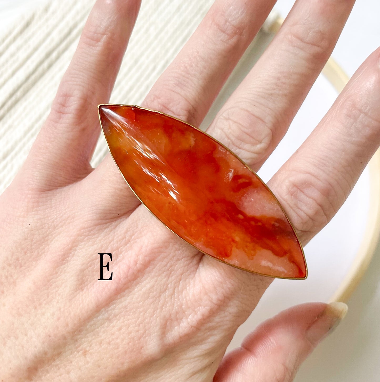 Sagenite Plume Agate Ring - Alchemia Gold