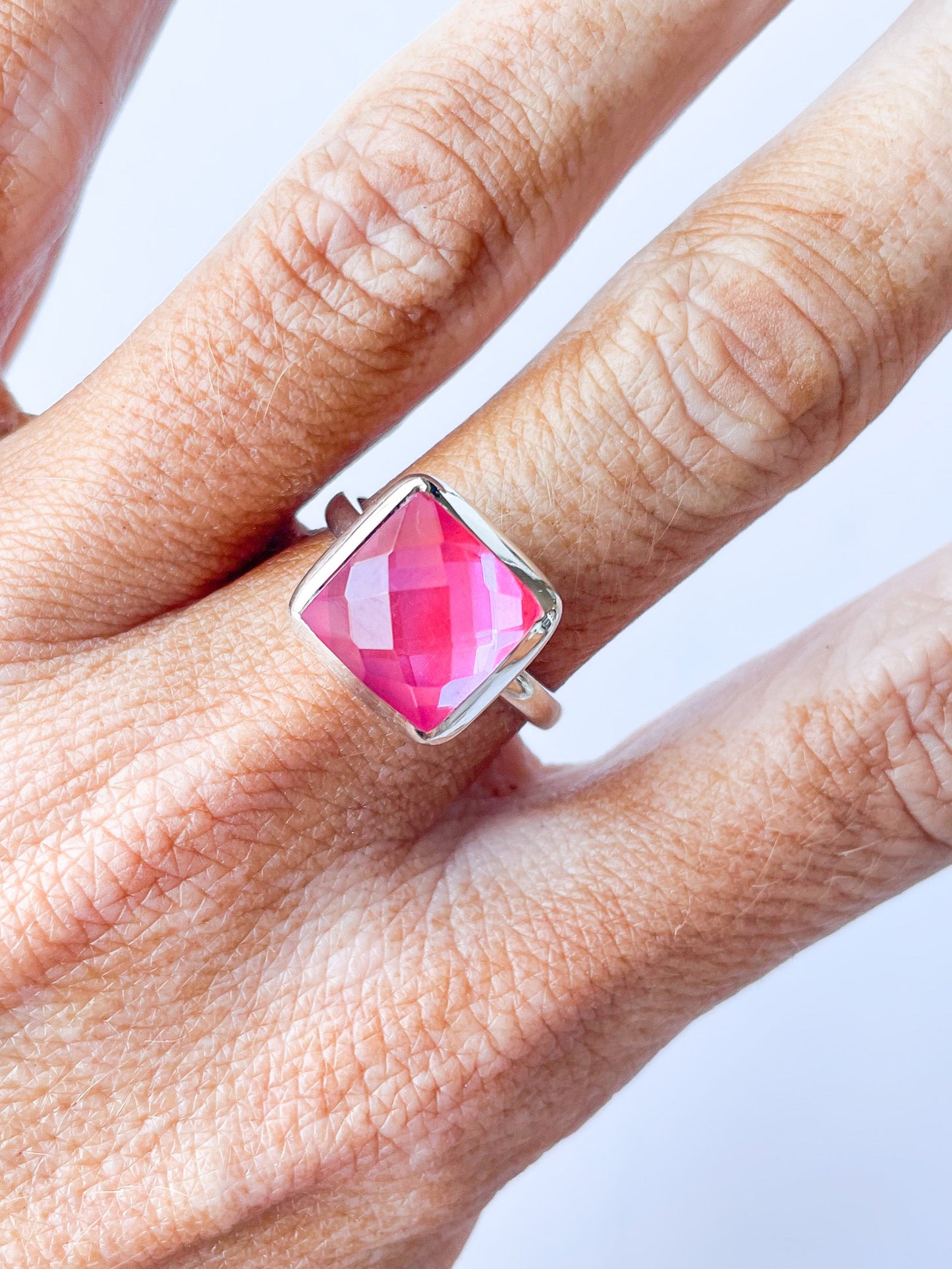 Royal Mystical Glass Ring - Solid Sterling Silver