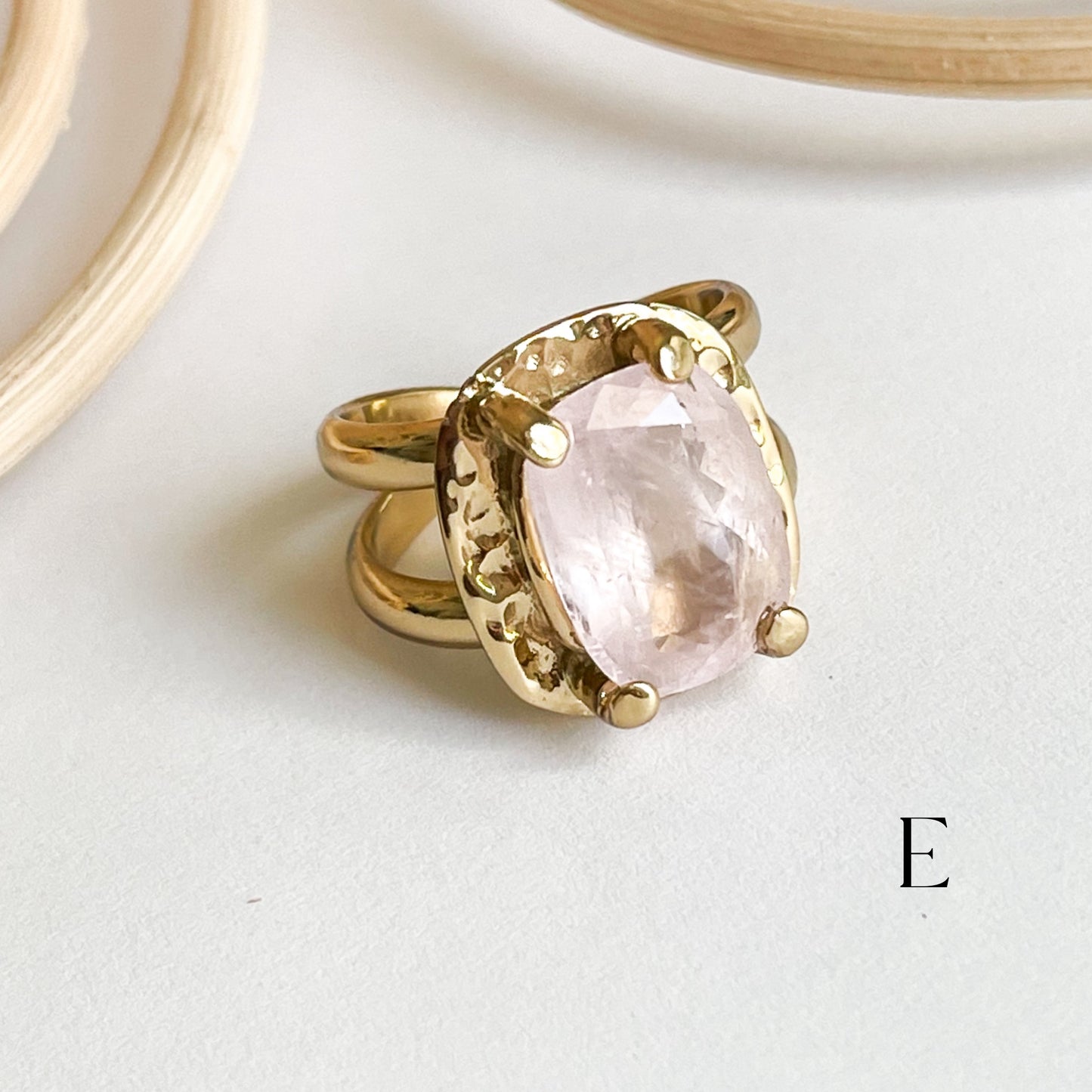 Pink Morganite Boho Prong Ring  - Alchemia