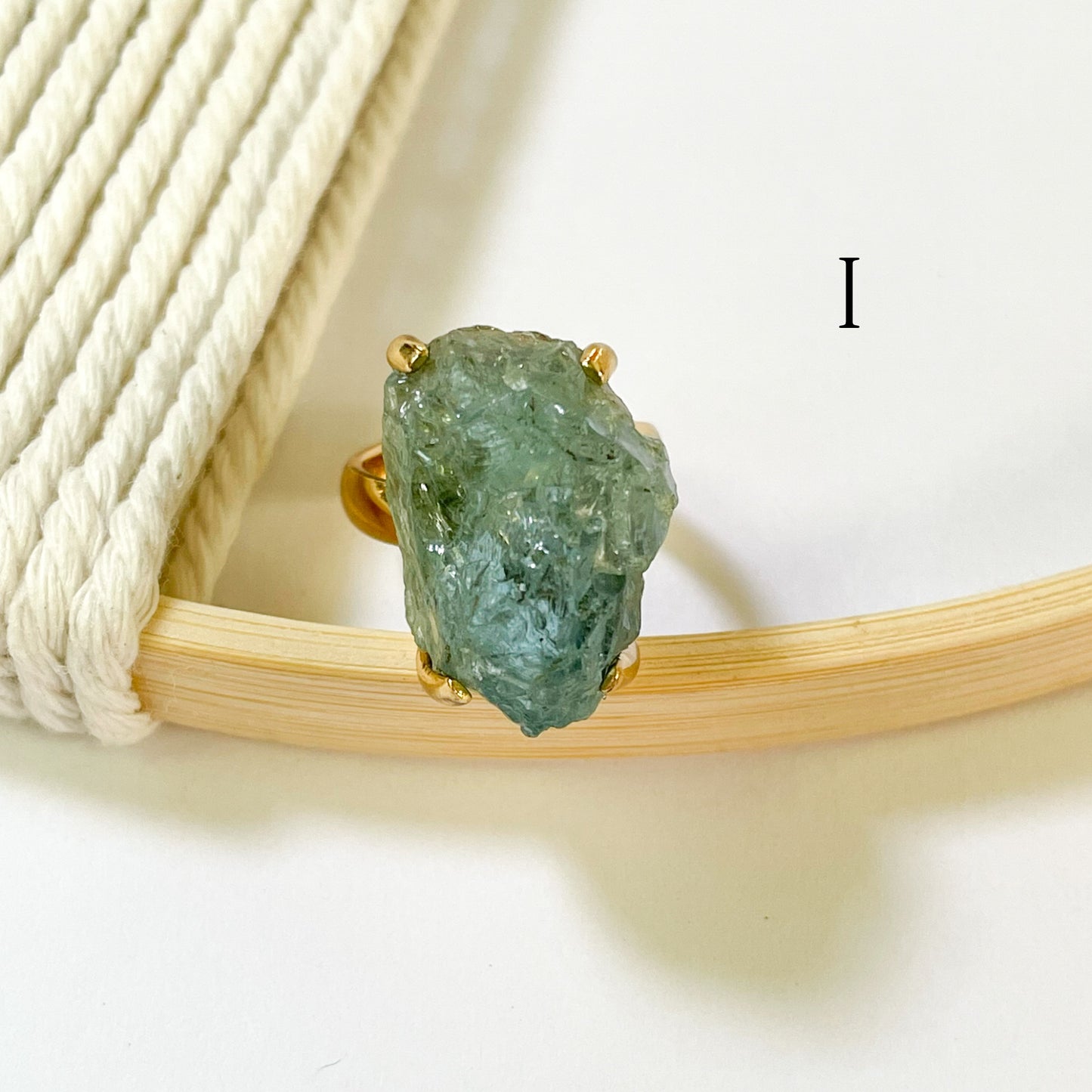 Raw Aquamarine Prong Ring - Alchemia Gold