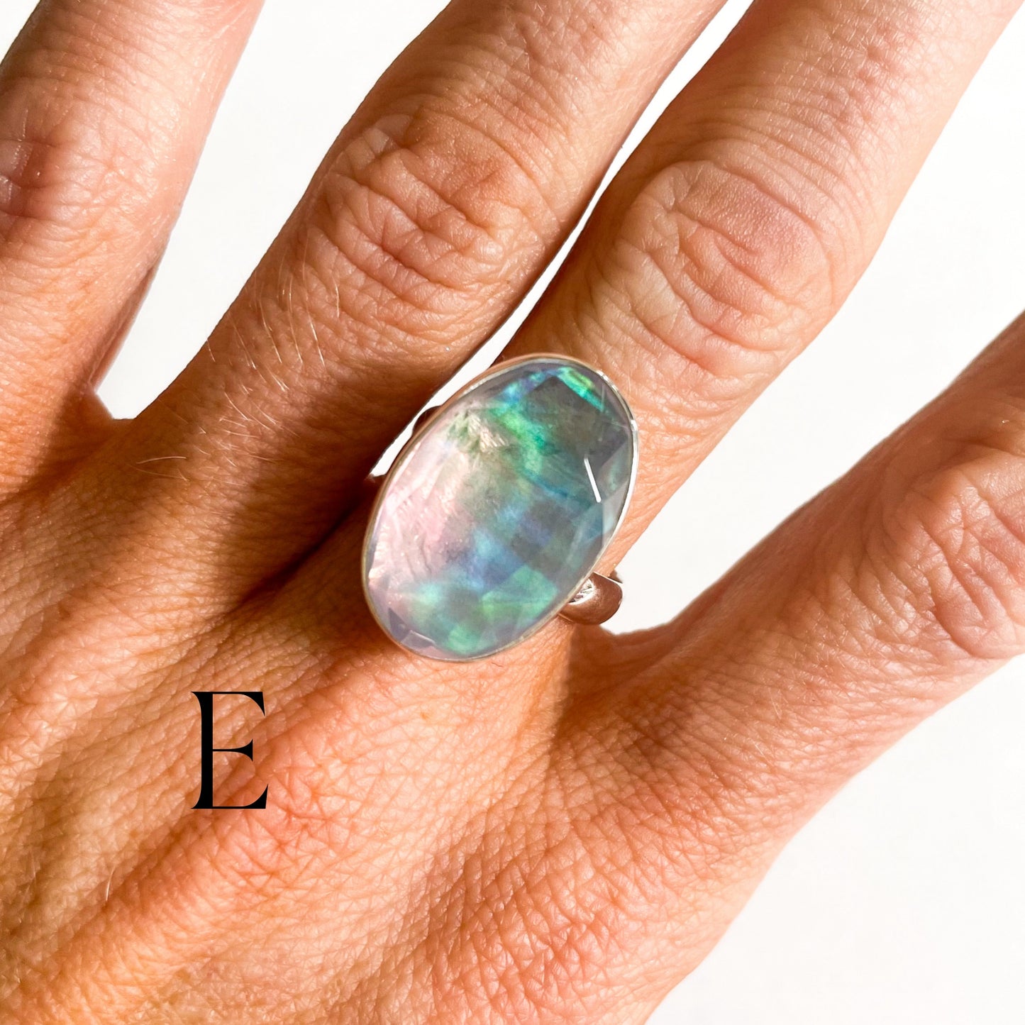 Galaxy Opal Doublet Bezel Ring - Solid Sterling Silver