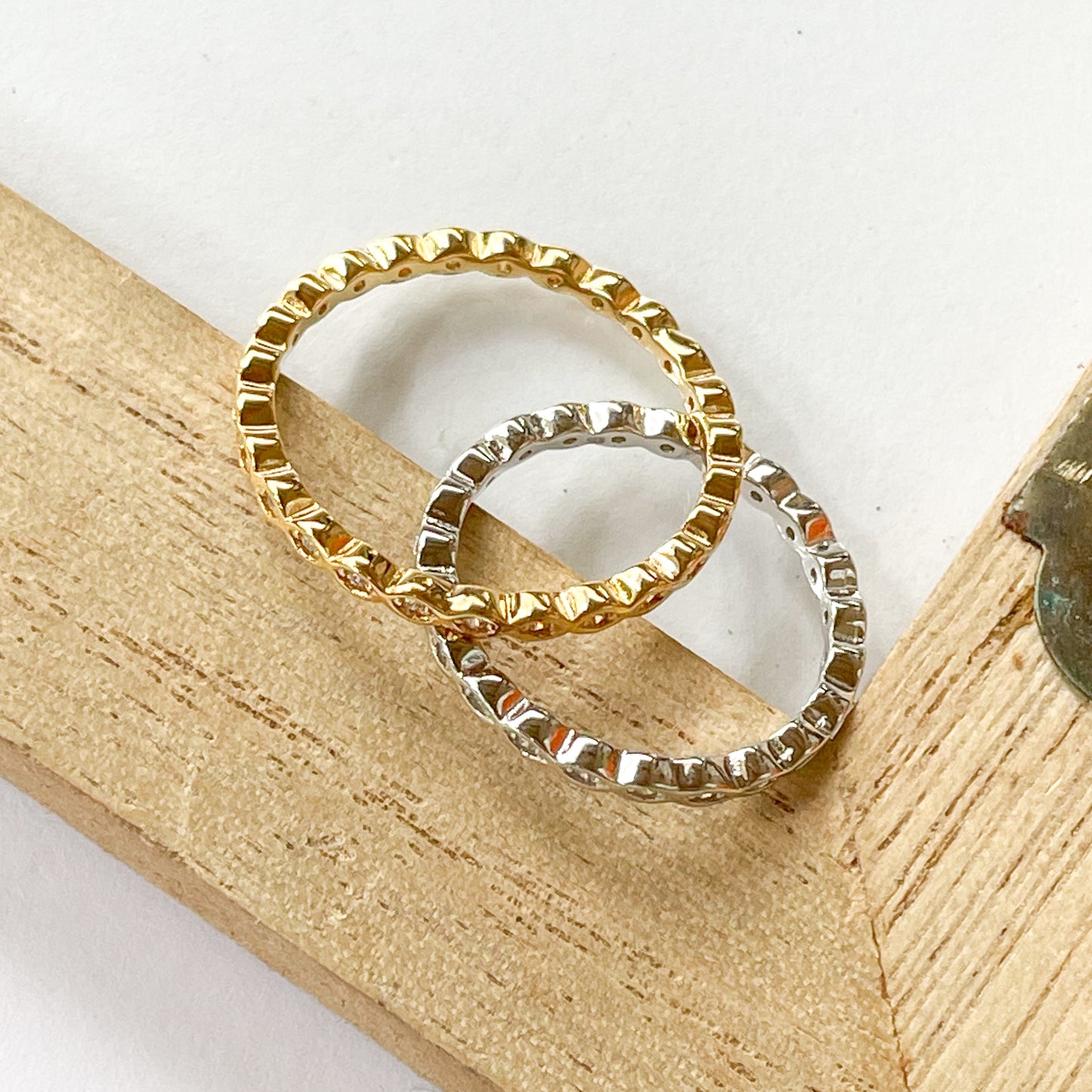 All Around CZ Sized Ring - SSS or Vermeil