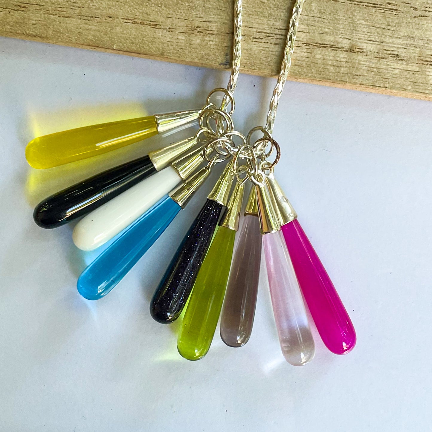 Color Drop Pendant - Both Metals