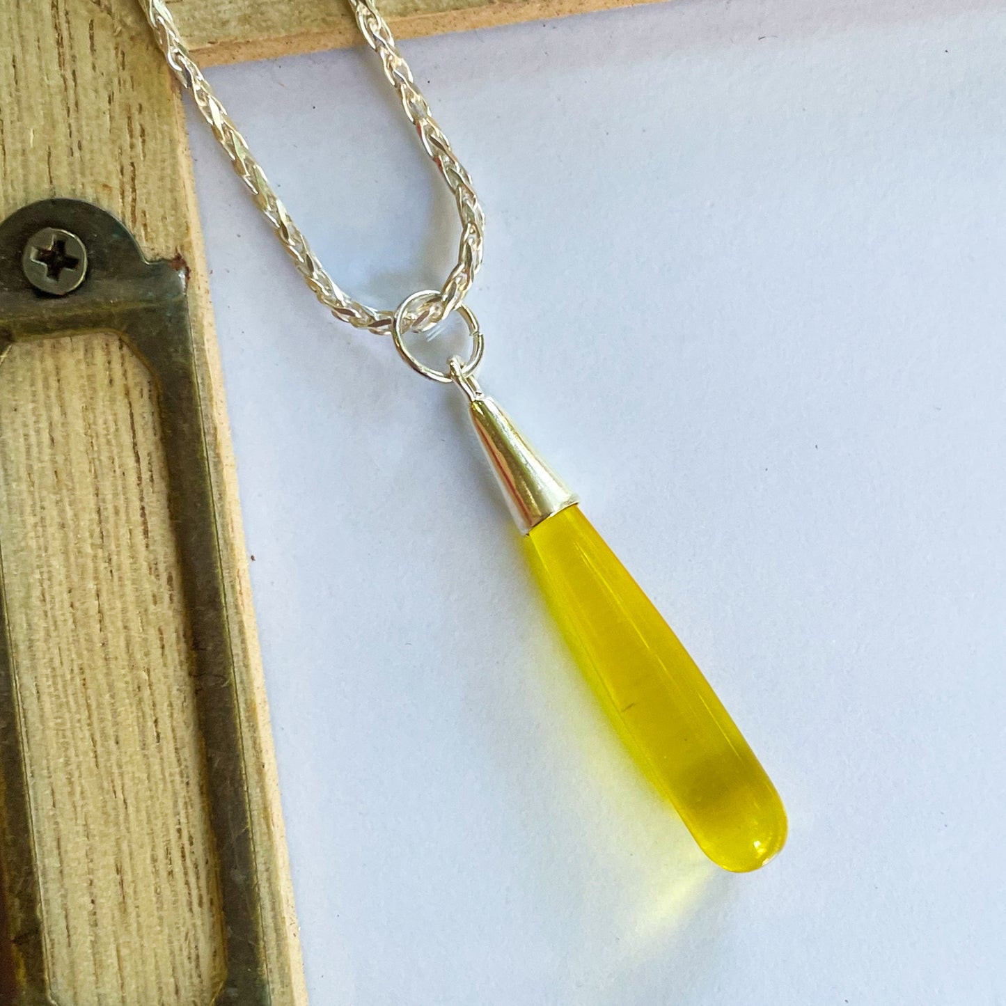 Color Drop Pendant - Both Metals
