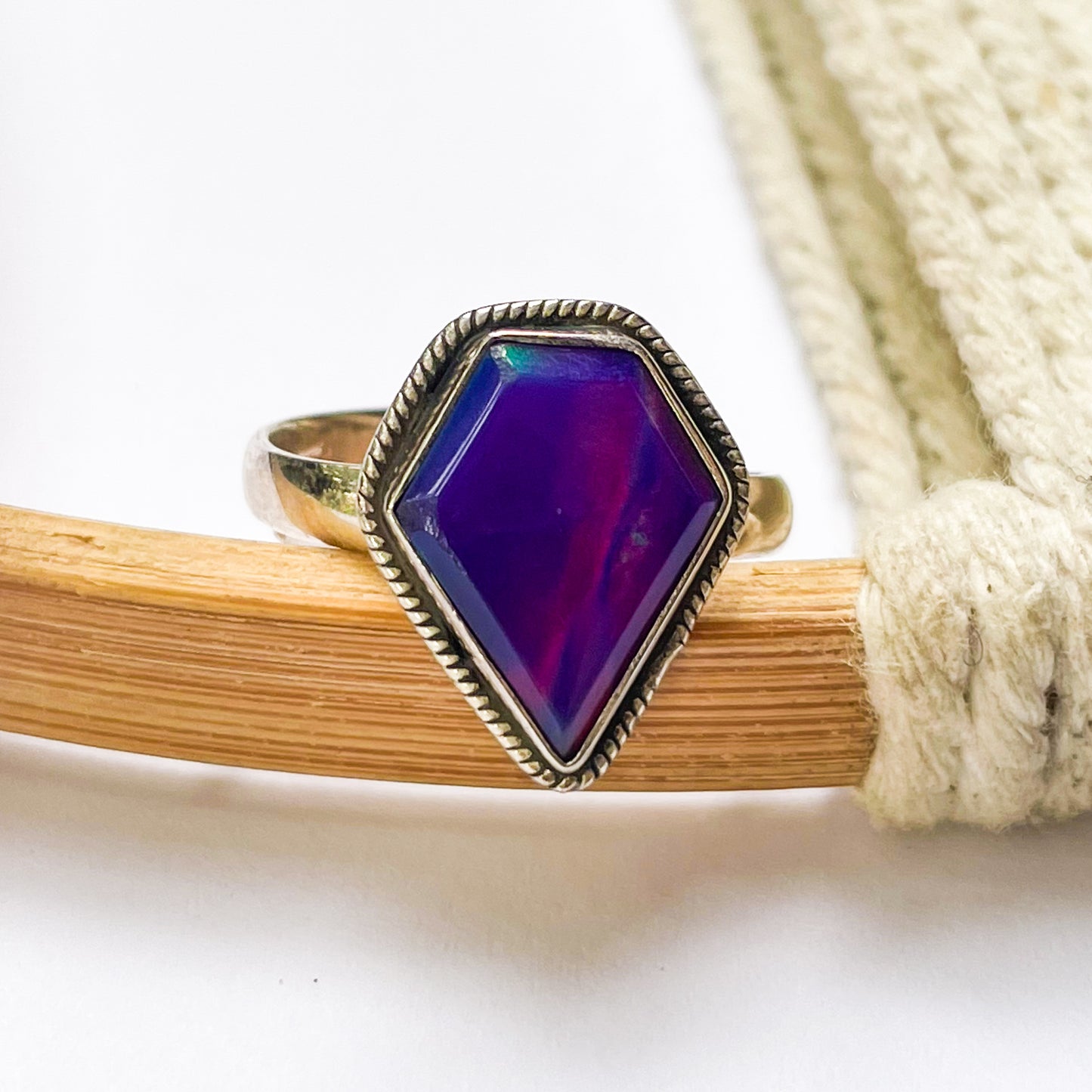 Purple Galaxy Ring - Solid Sterling Silver
