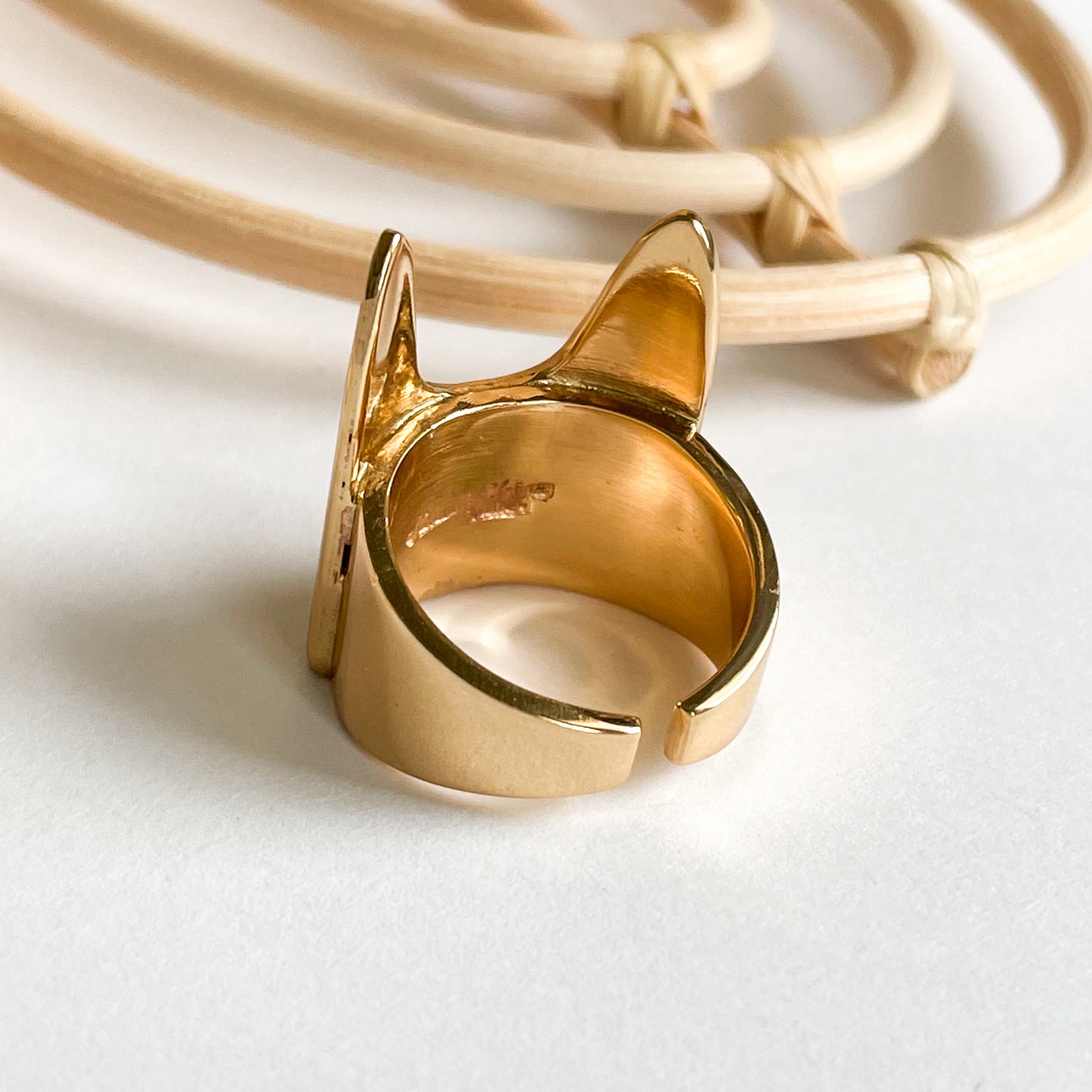 Cat Face Adjustable Ring - Alchemia