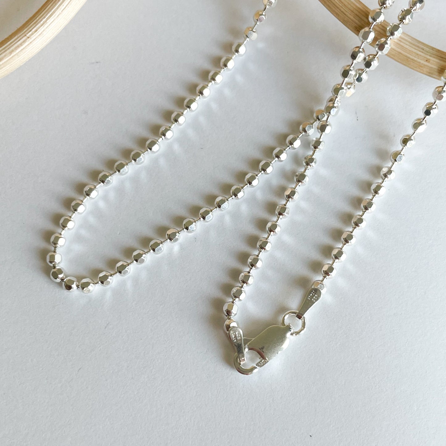 Diamond Ball Cut Chain - Solid Sterling Silver