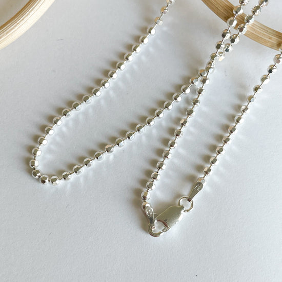 Diamond Ball Cut Chain - Solid Sterling Silver