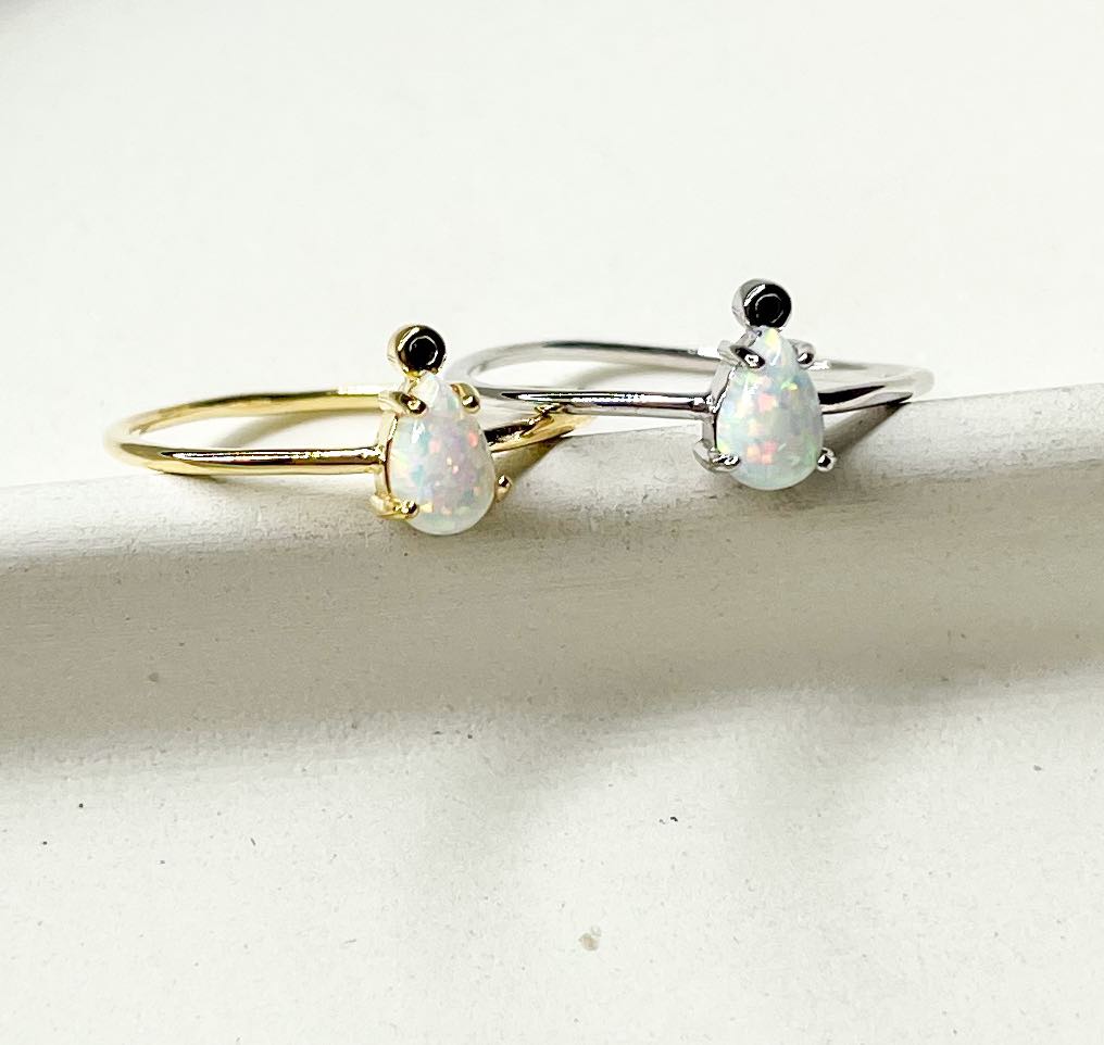 Single Tear Opal Sized Ring - SSS or Vermeil