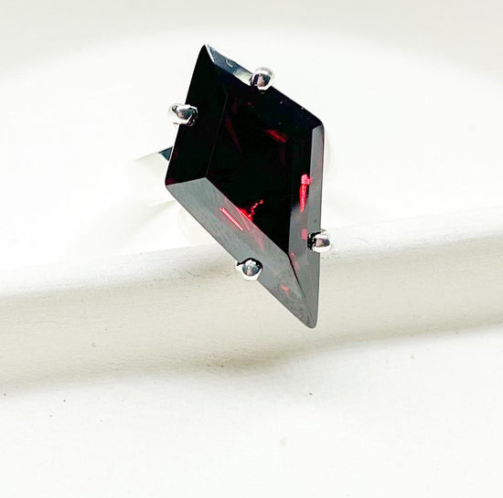 Colorful CZ Kite Prong Rings - Both Metals