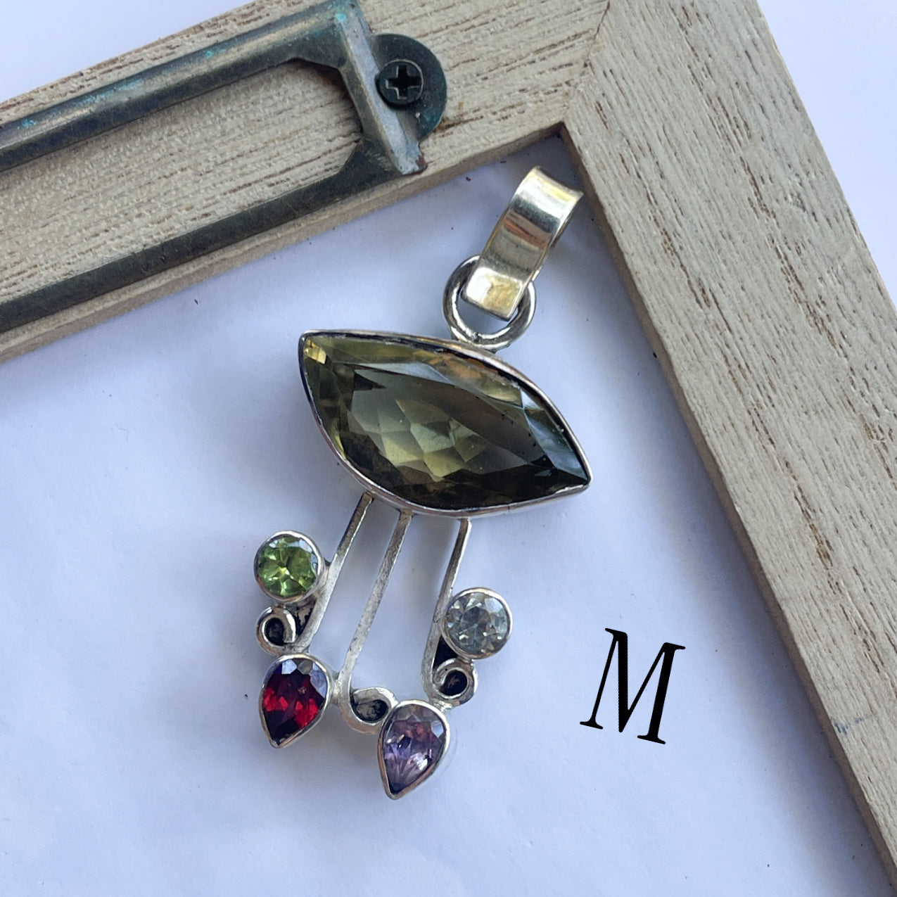 Unique Random Gemstone Pendants - Solid Sterling Silver