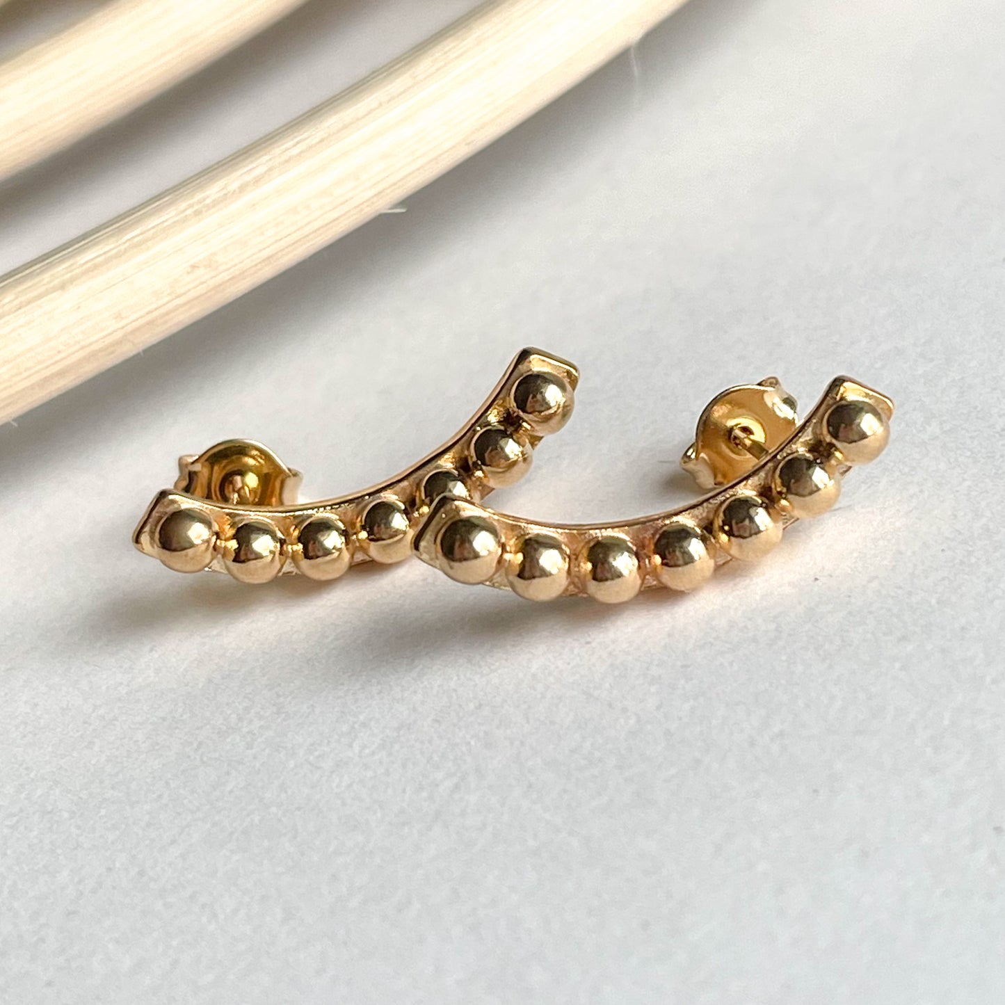 Load image into Gallery viewer, Bead Crawler Studs-18k Gold Filled
