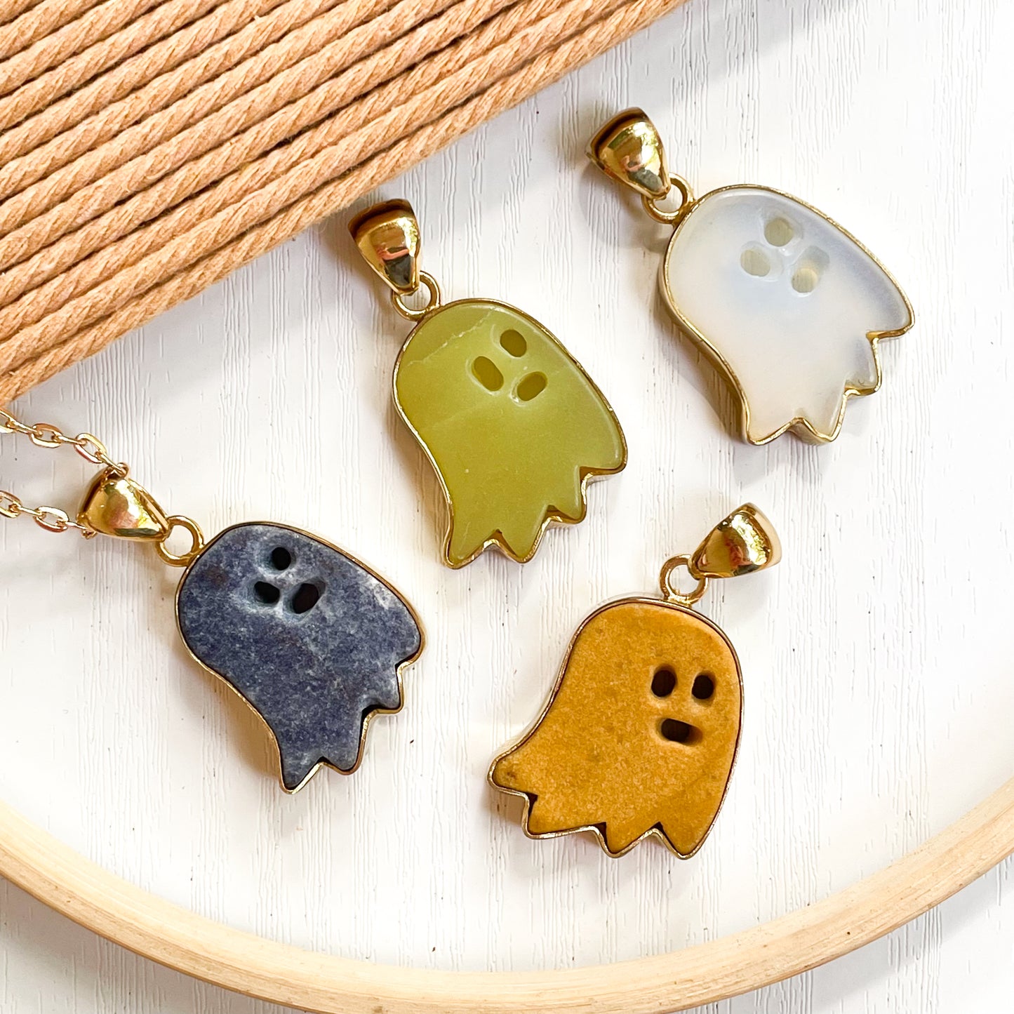 Halloween Ghost Pendant  - Alchemia Gold