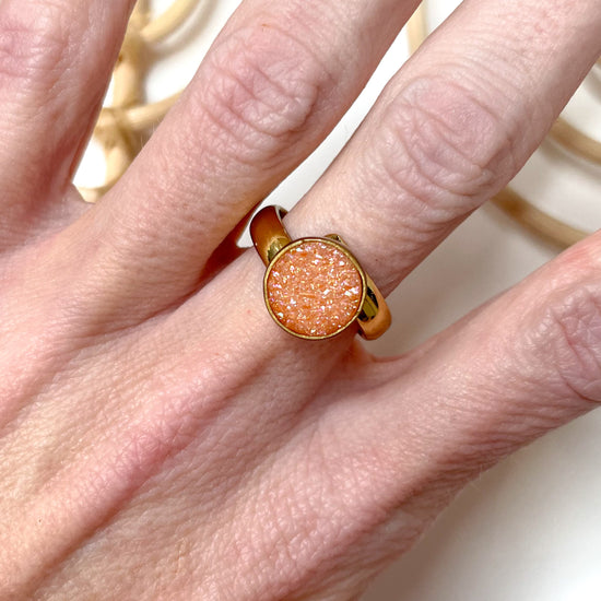 Neon Druzy Polka Dot Ring - Achemia