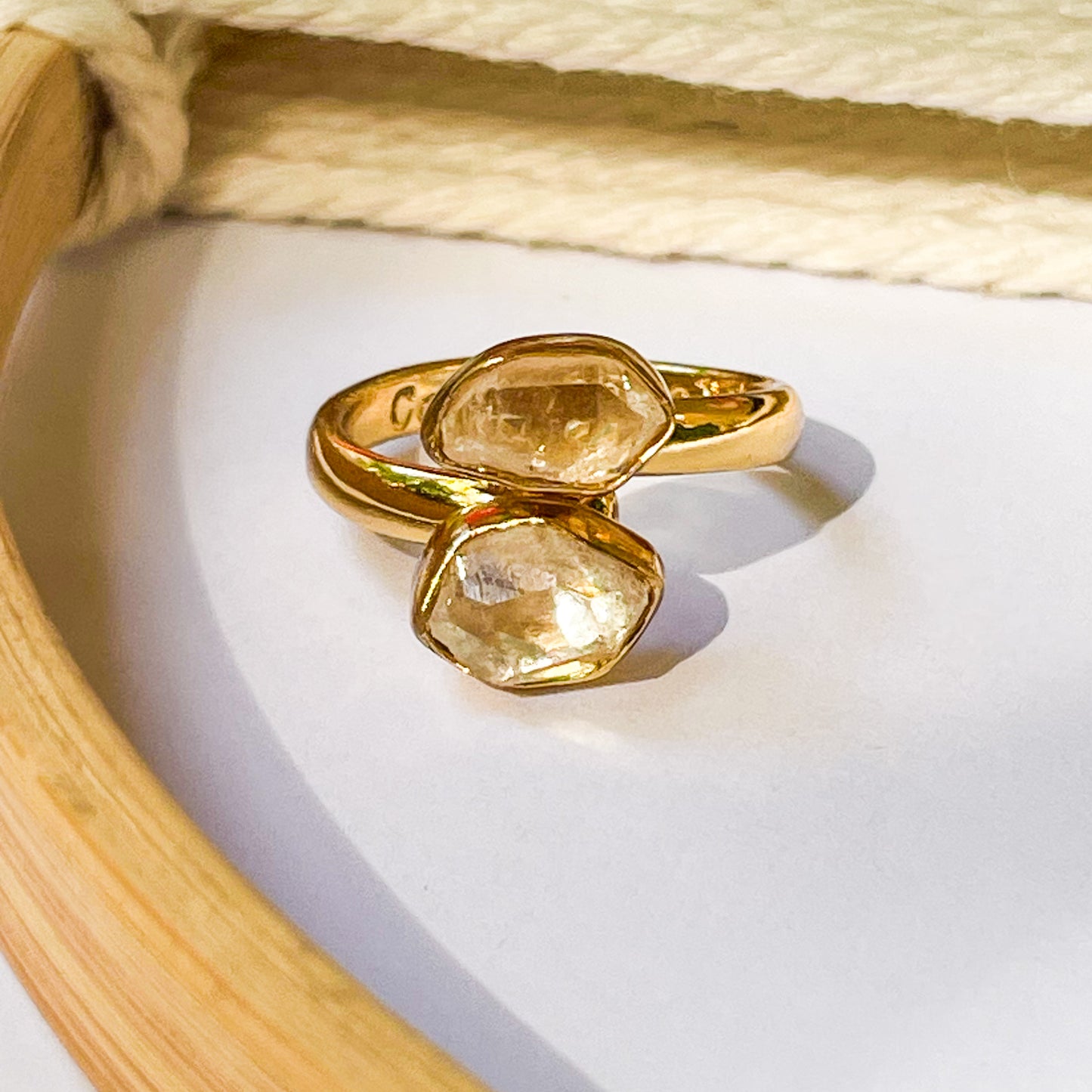 Herkimer Bypass Adjustable Ring - Alchemia