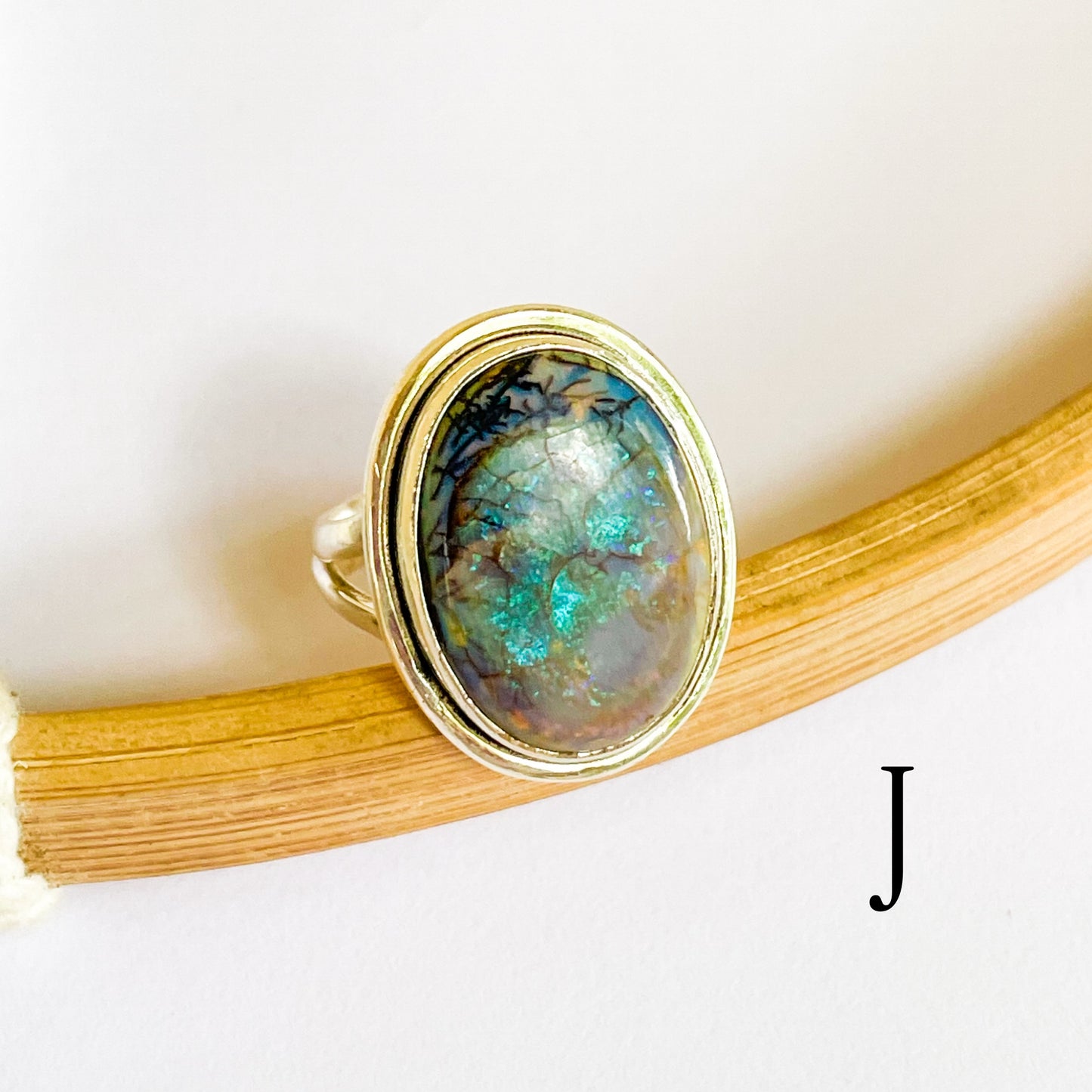 Monarch Sterling Opal Rings - Solid Sterling Silver
