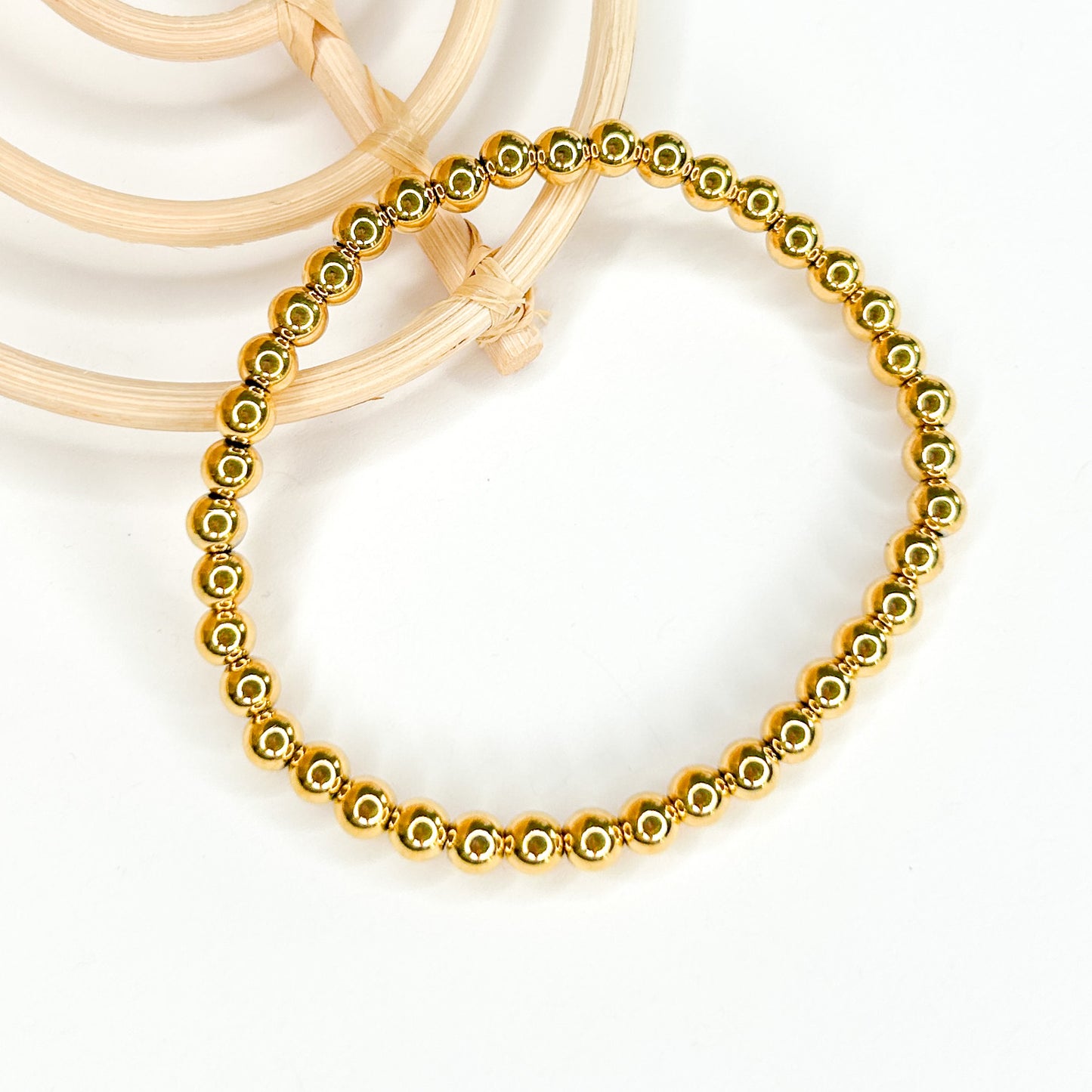 5mm Bubble Stretch Bracelet - 18k Gold Filled