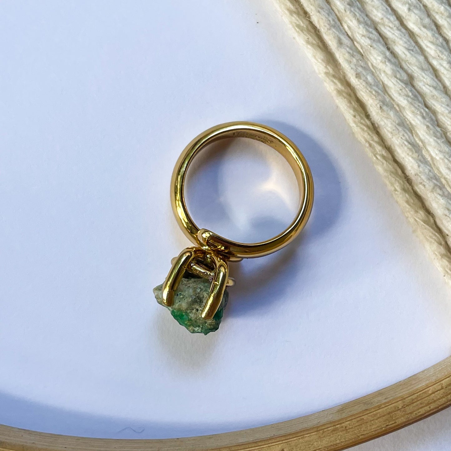 Freeform Chrome Diopside Ring - Alchemia