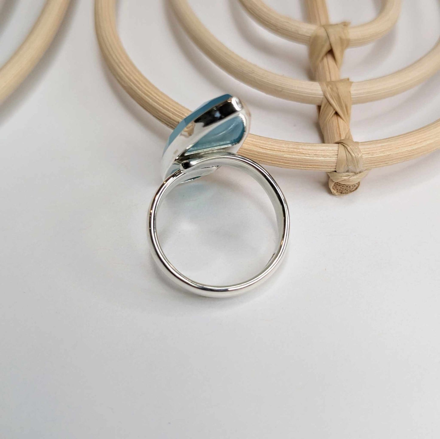 Paraiba Chalcedony Ring - Solid Sterling Silver
