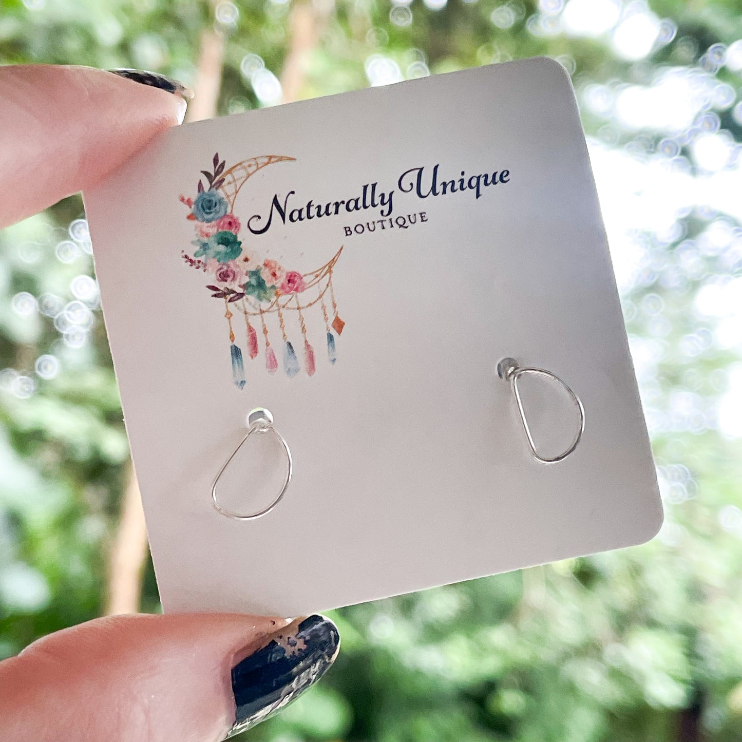 Dainty Wonky Circle Studs - Solid Sterling Silver