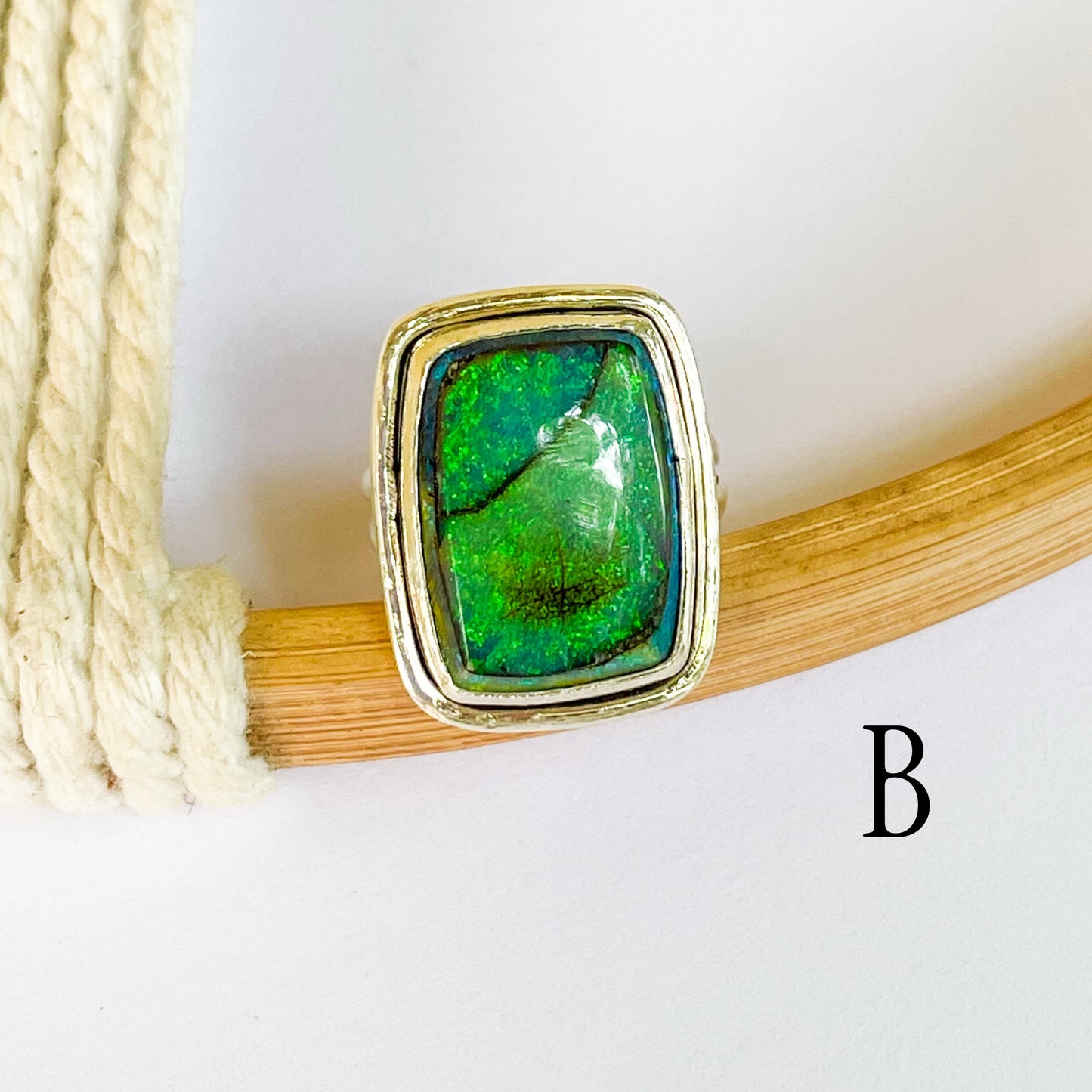 Monarch Sterling Opal Rings - Solid Sterling Silver