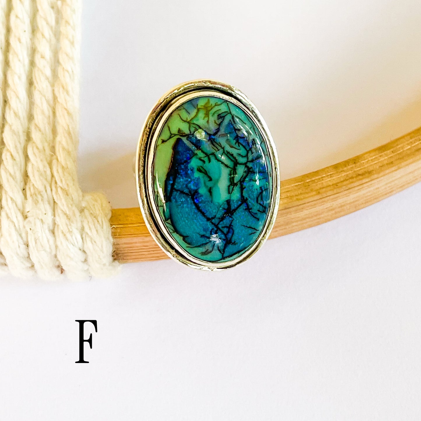 Monarch Sterling Opal Rings - Solid Sterling Silver