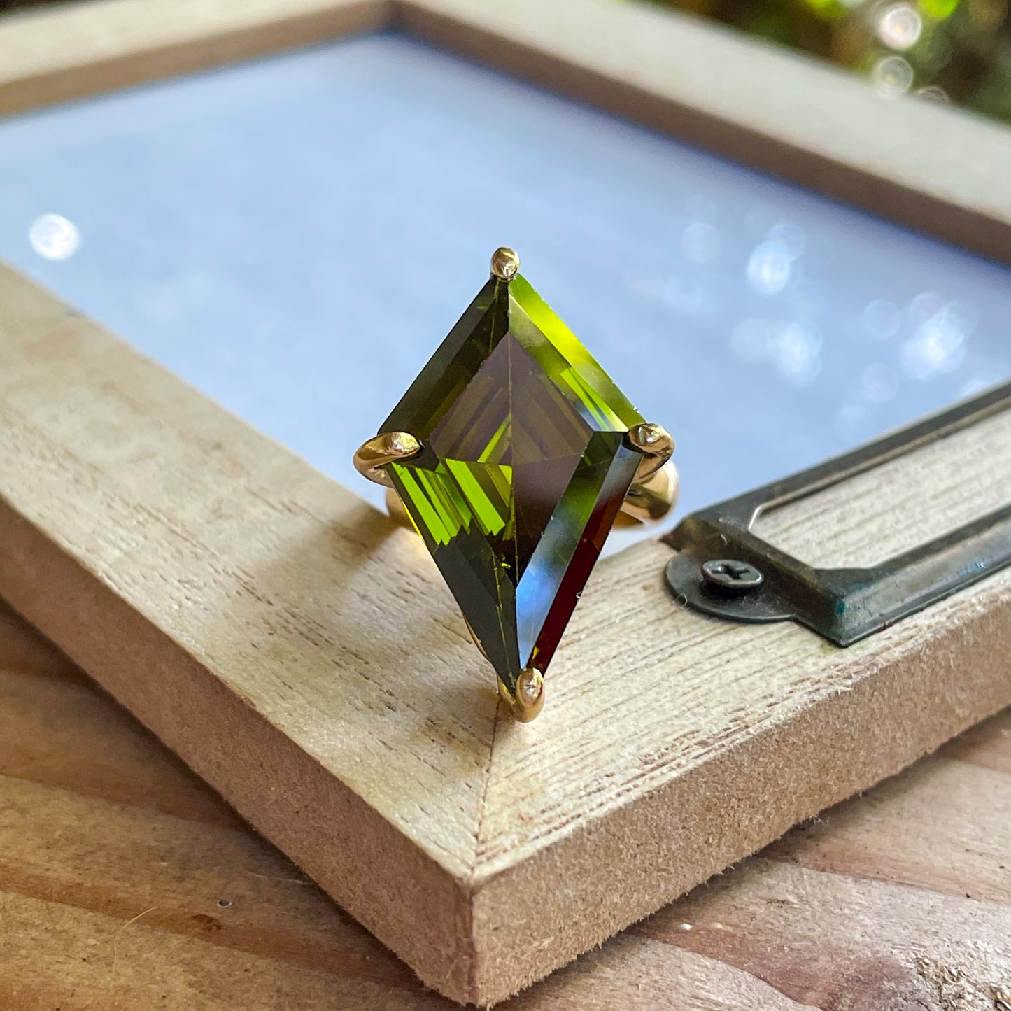 Colorful CZ Kite Prong Rings - Both Metals