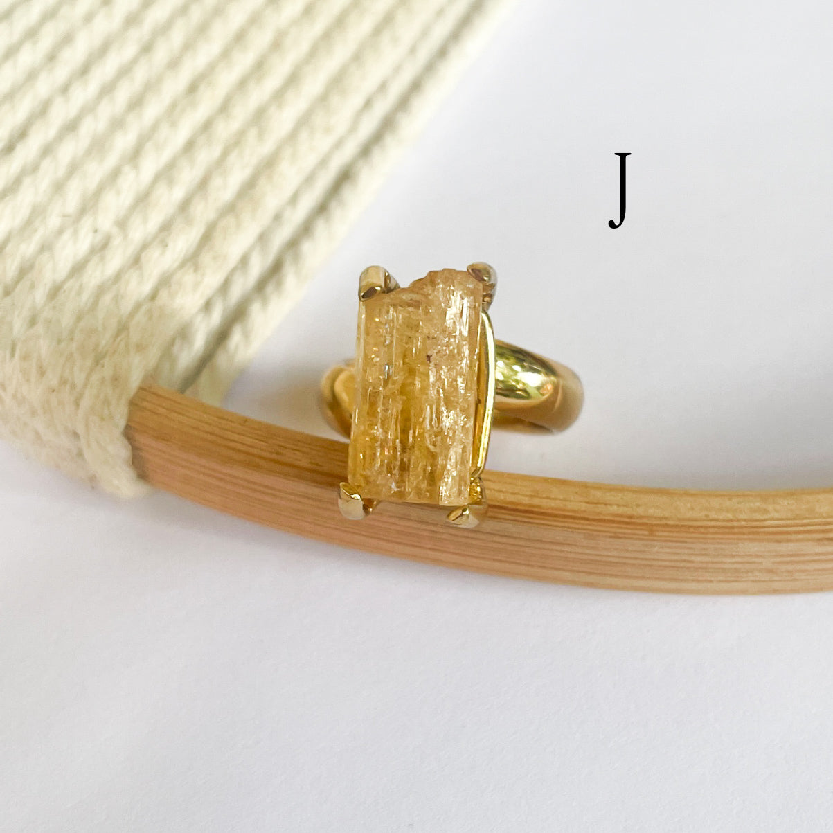 Golden Imperial Topaz Progn Ring - Alchemia Gold