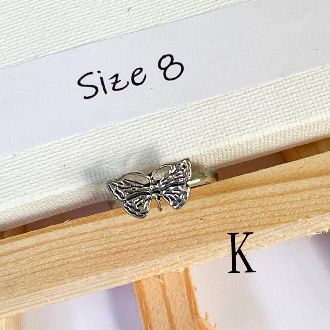 Variety of Stone in Minimalist Size 8 Rings - Solid Sterling Silver