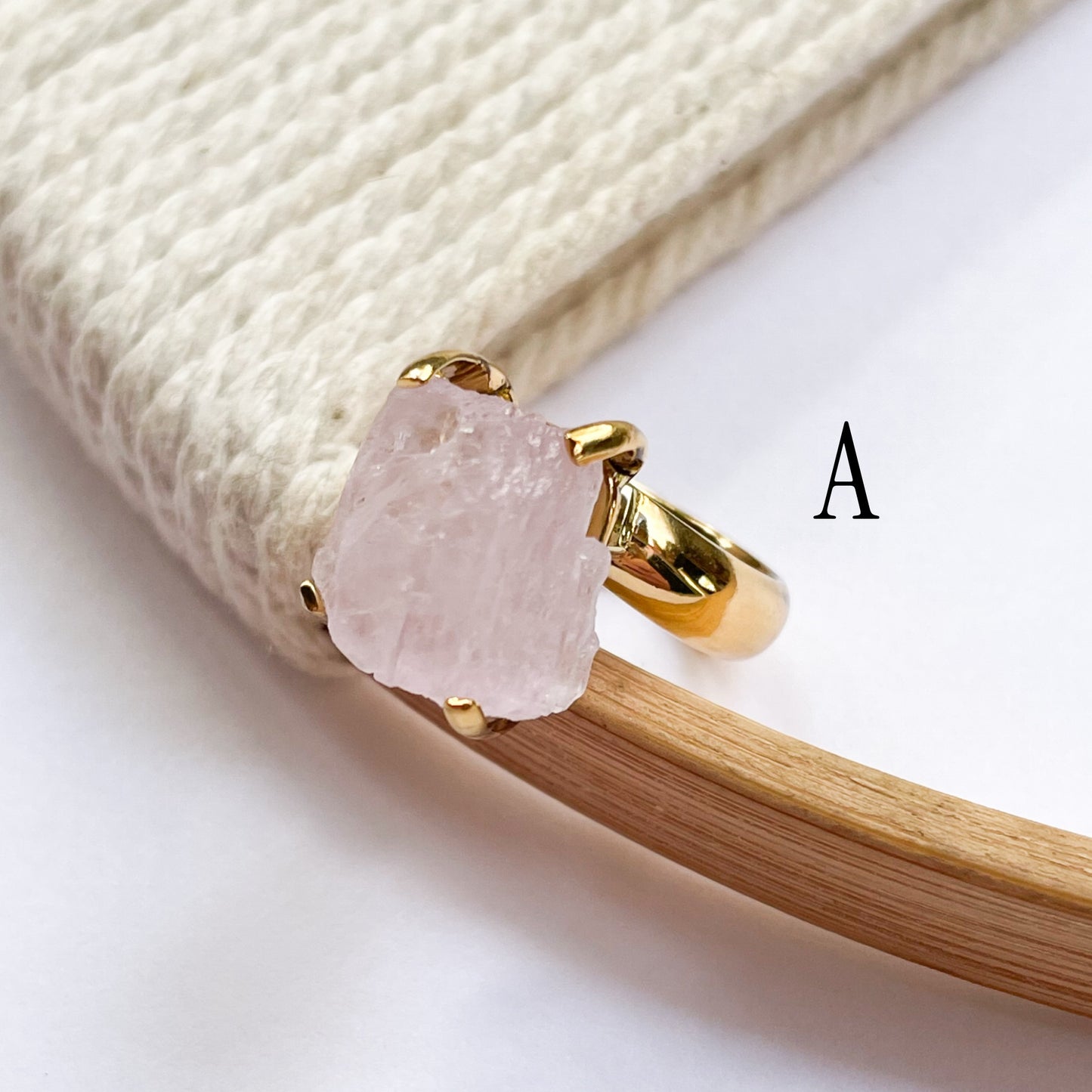 Raw Kunzite Prong Ring - Alchemia