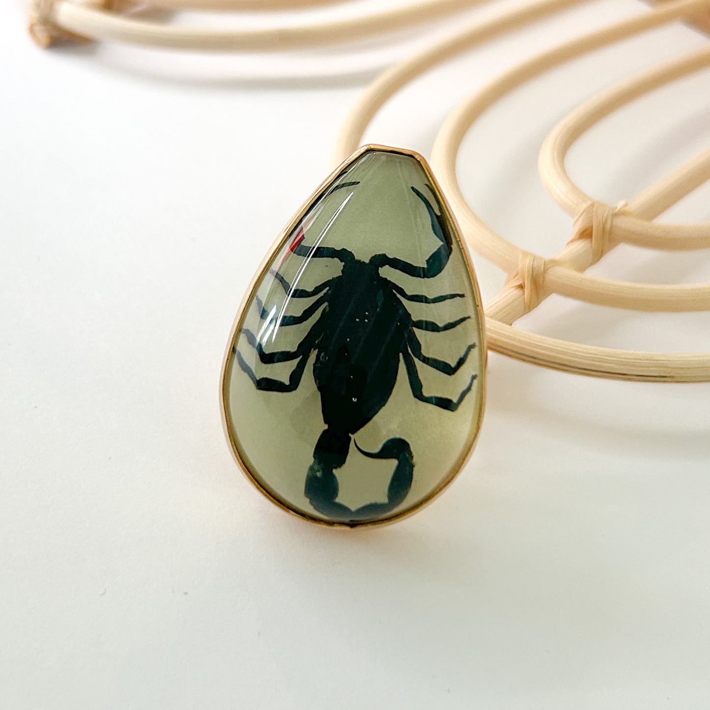 Scorpion Glow In The Dark Ring  - Alchemia Gold