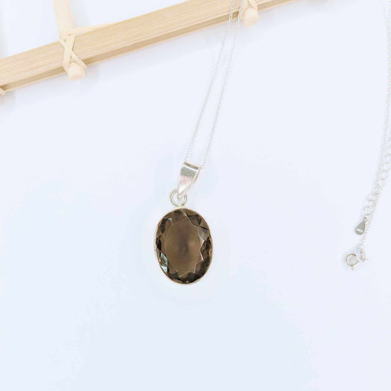 Load image into Gallery viewer, Smokey Quartz Pendant - Solid Sterling Silver
