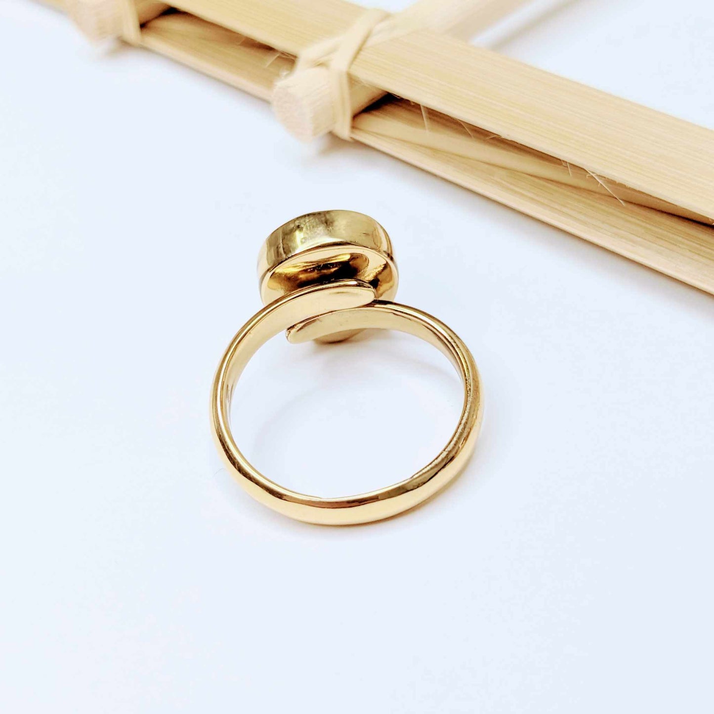 Color Enhanced Peach Quartz Ring - Alchemia