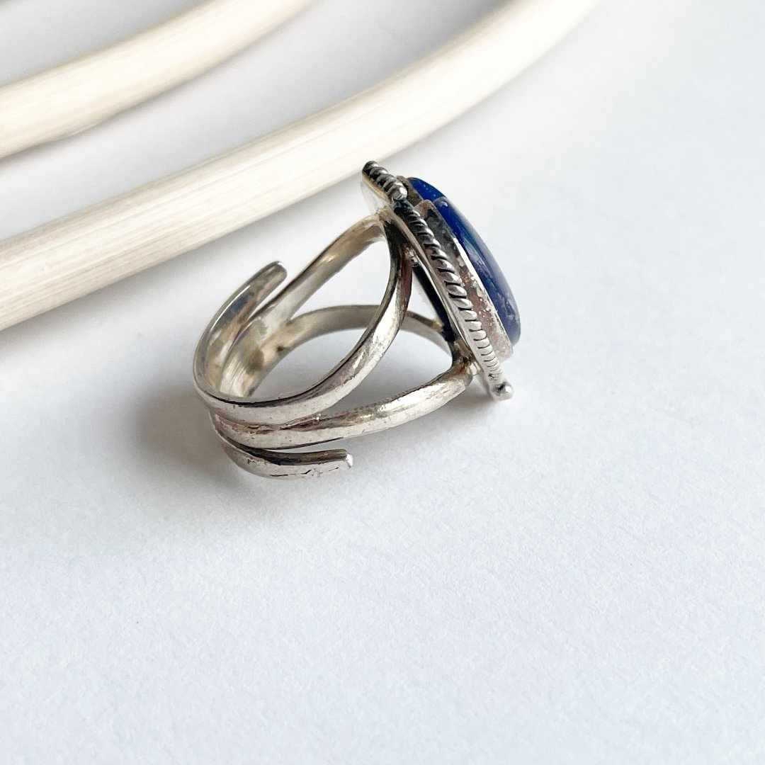 Kyanite Heart Ring - Solid Sterling Silver