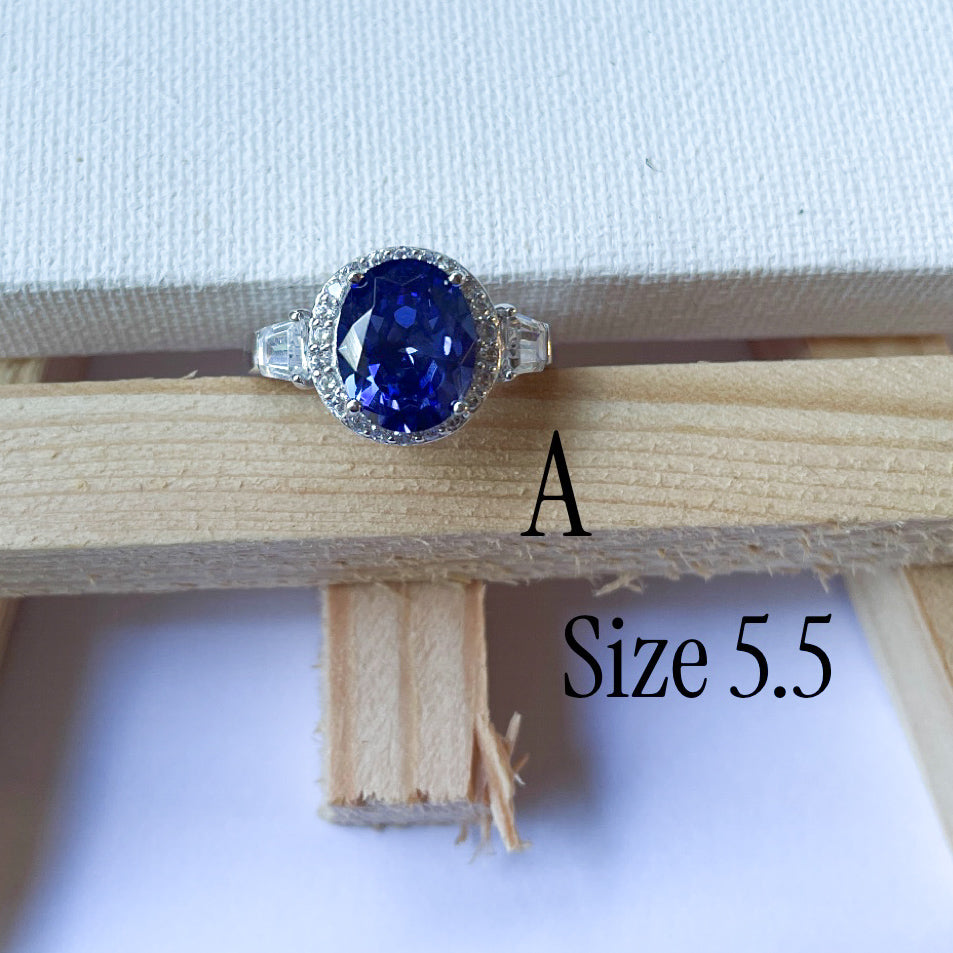 Variety of Stone in Minimalist Size 5.5 Rings - Solid Sterling Silver
