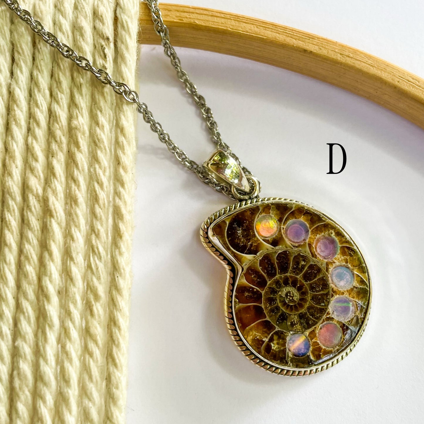 Galaxy Inlay Nautilus Shell Ring & Pendants - Solid Sterling Silver