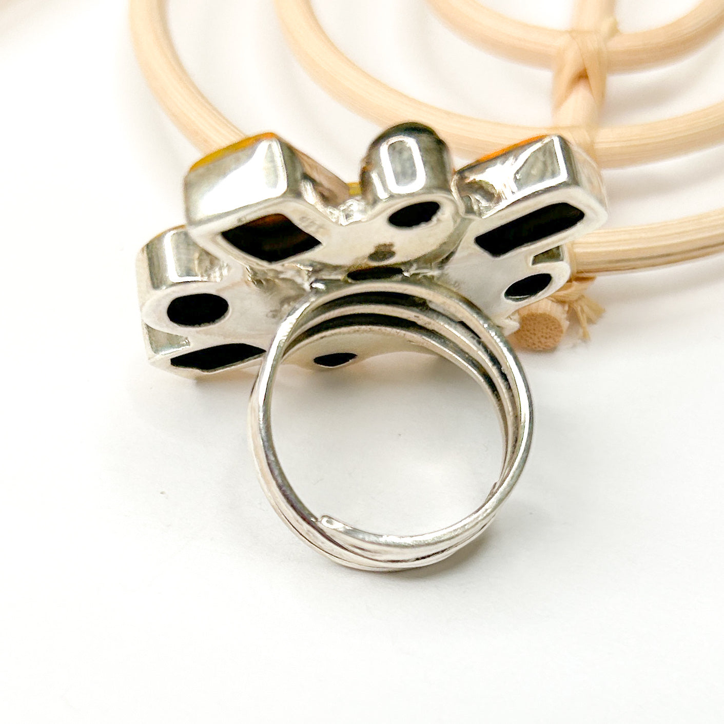 BumbleBee Jasper Ring - Solid Sterling Silver