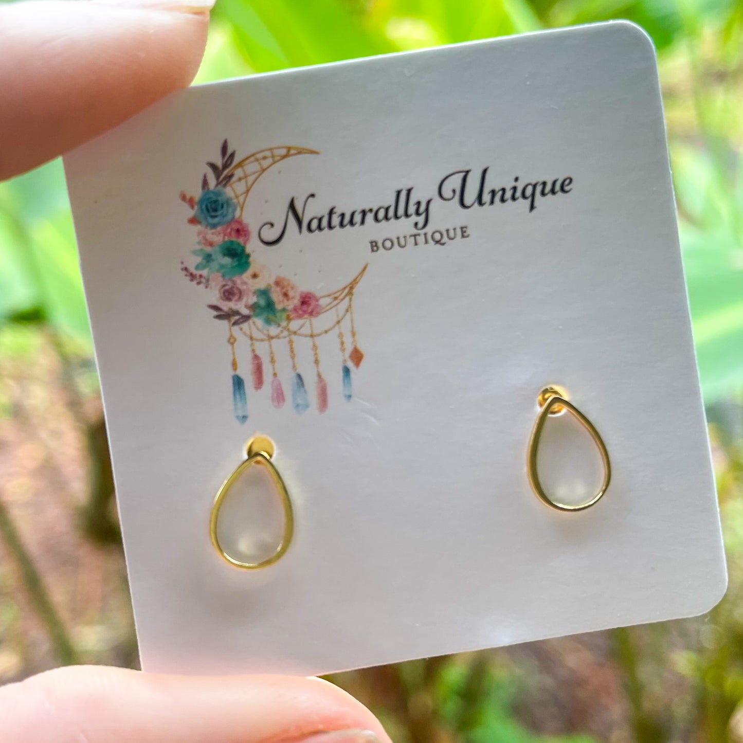 Dainty Hollow Oval Studs - Silver & Gold