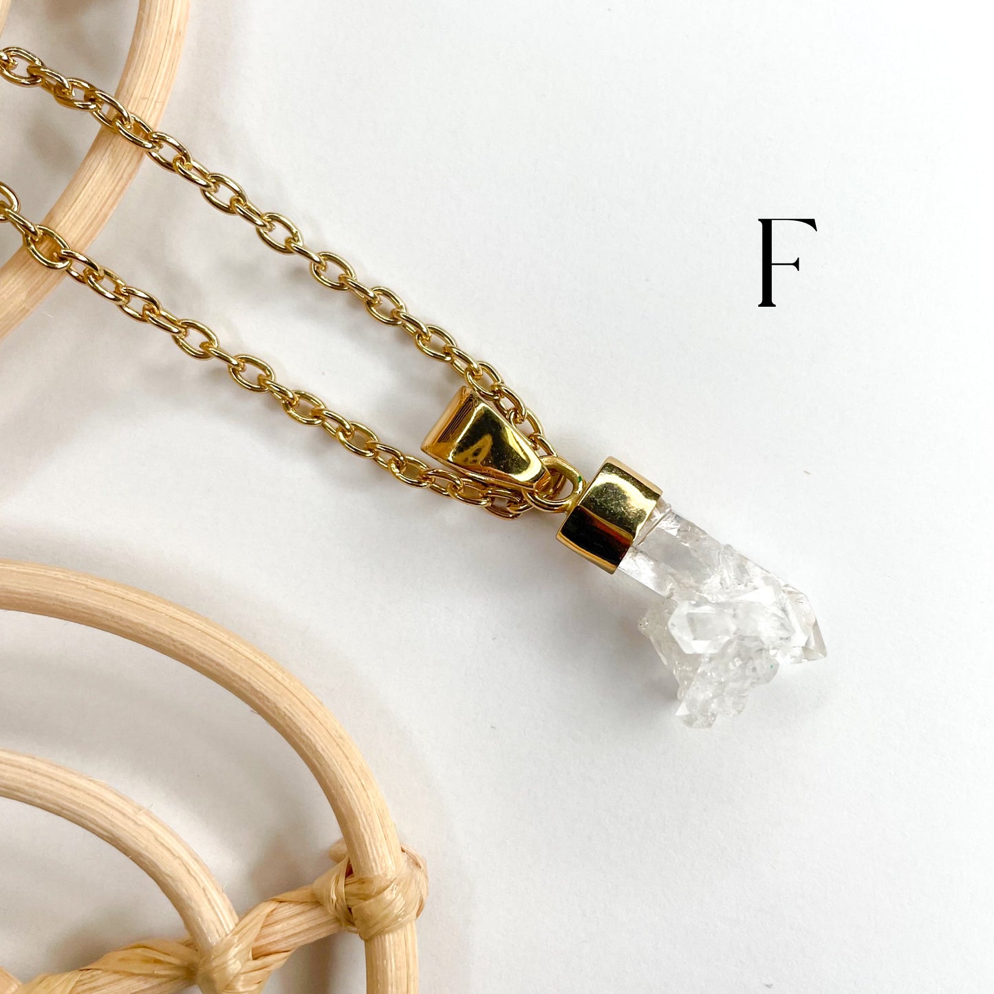 Crystalized Quartz Point Pendant - Alchemia