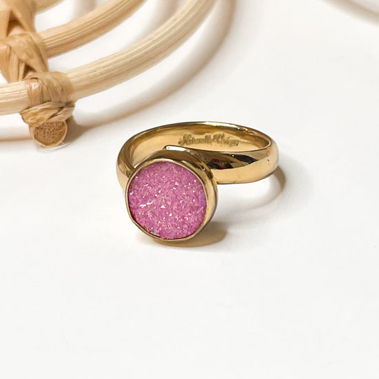 Neon Druzy Polka Dot Ring - Achemia