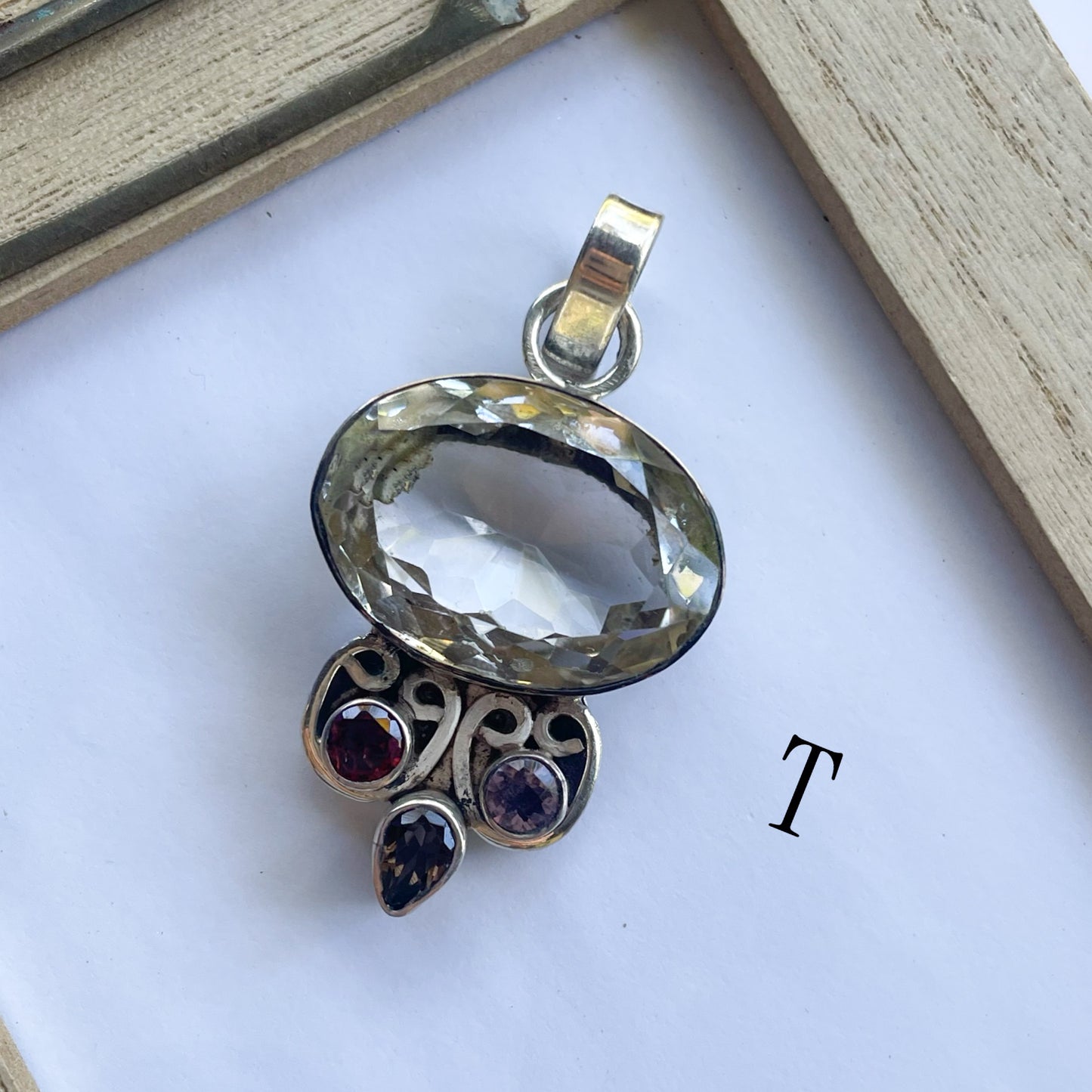 Unique Random Gemstone Pendants - Solid Sterling Silver