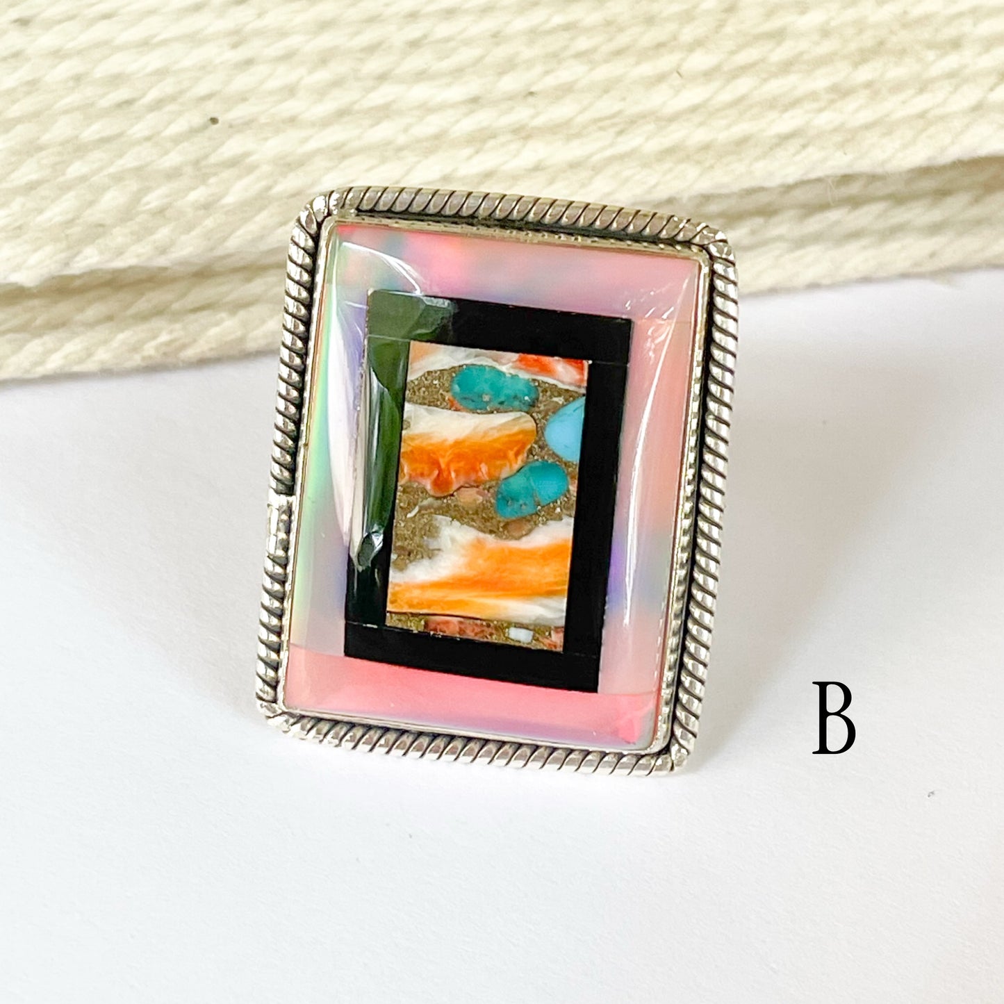 Opal inlay Rings & Pendants - Solid Sterling Silver