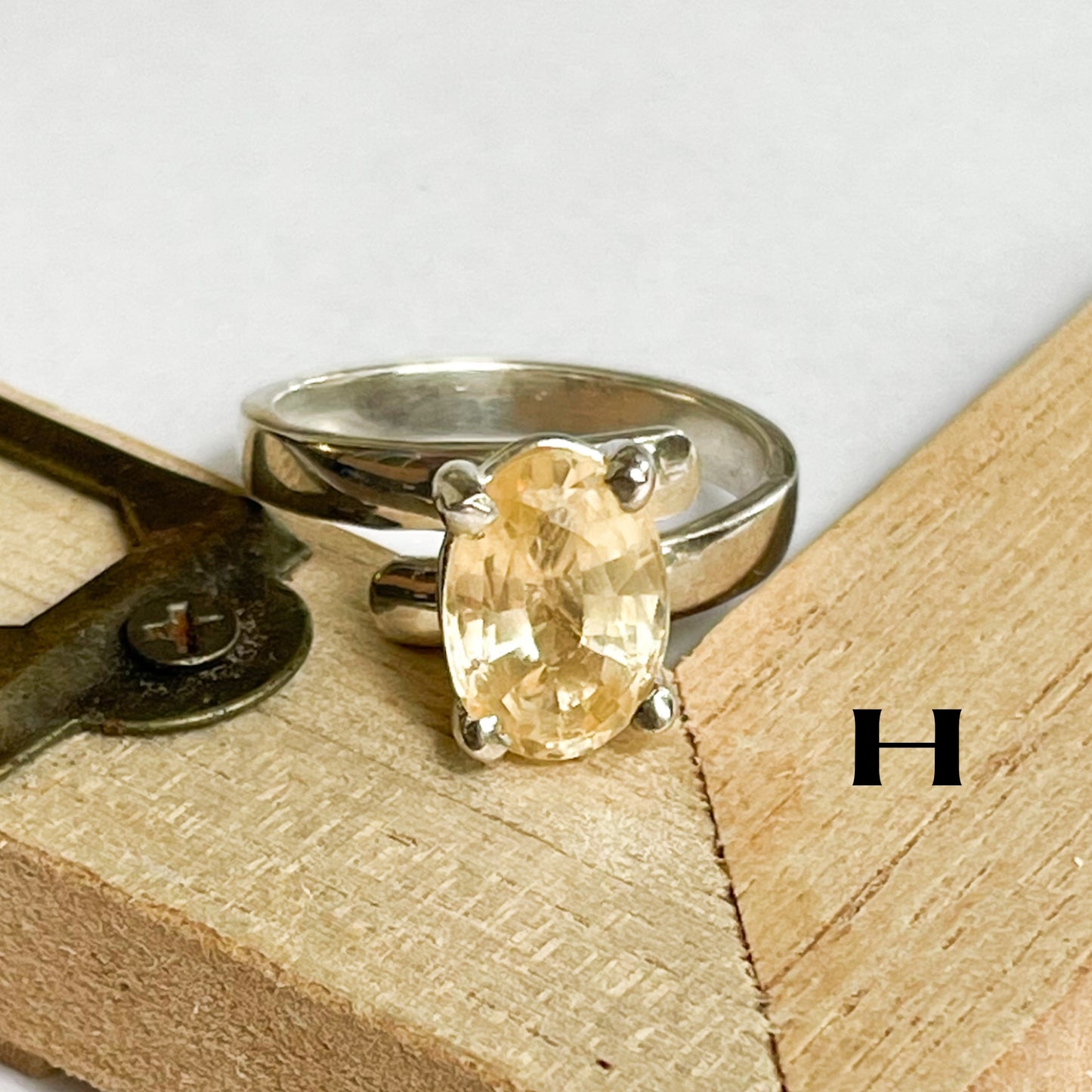 New Natural Sapphire Mix Prong Ring - Solid Sterling Silver