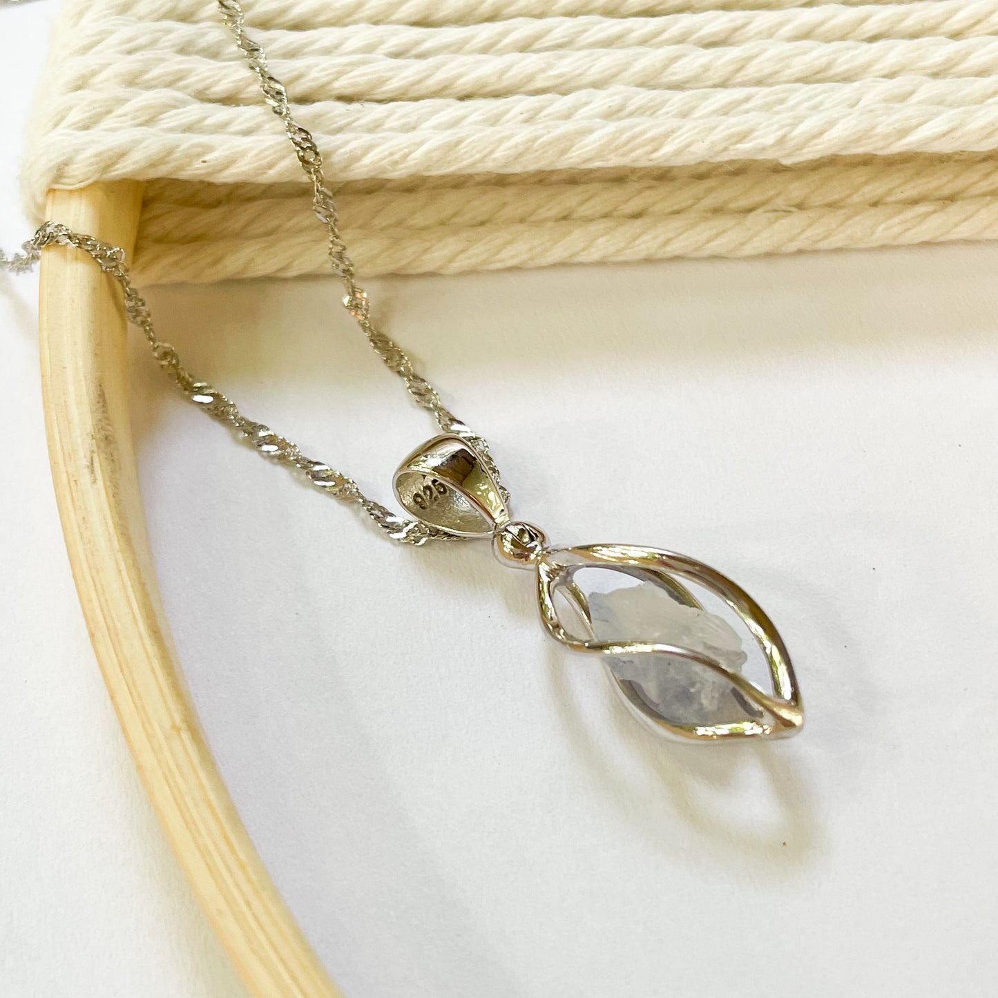 Caged Blue Quartz Pendant - Starborn