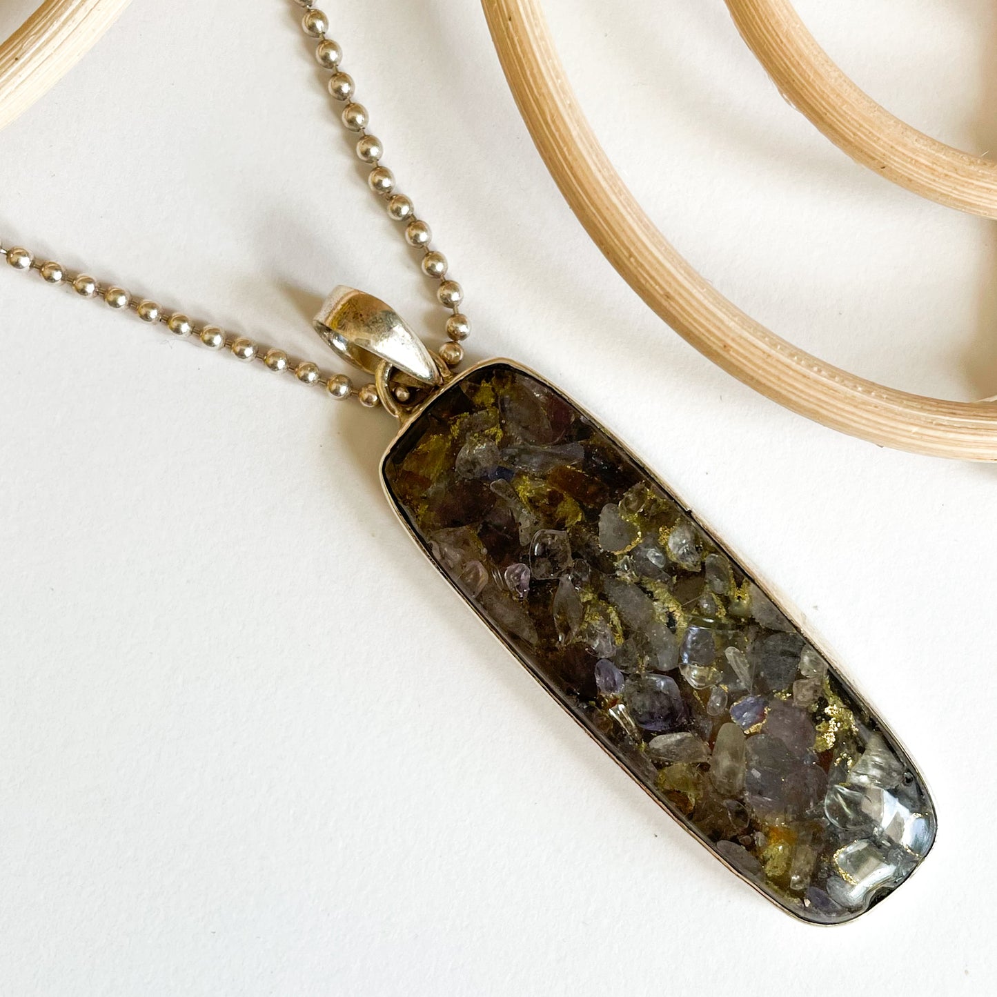 Chrome Tourmaline Pendant - Solid Sterling Silver