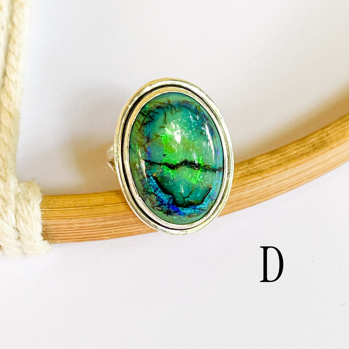 Monarch Sterling Opal Rings - Solid Sterling Silver