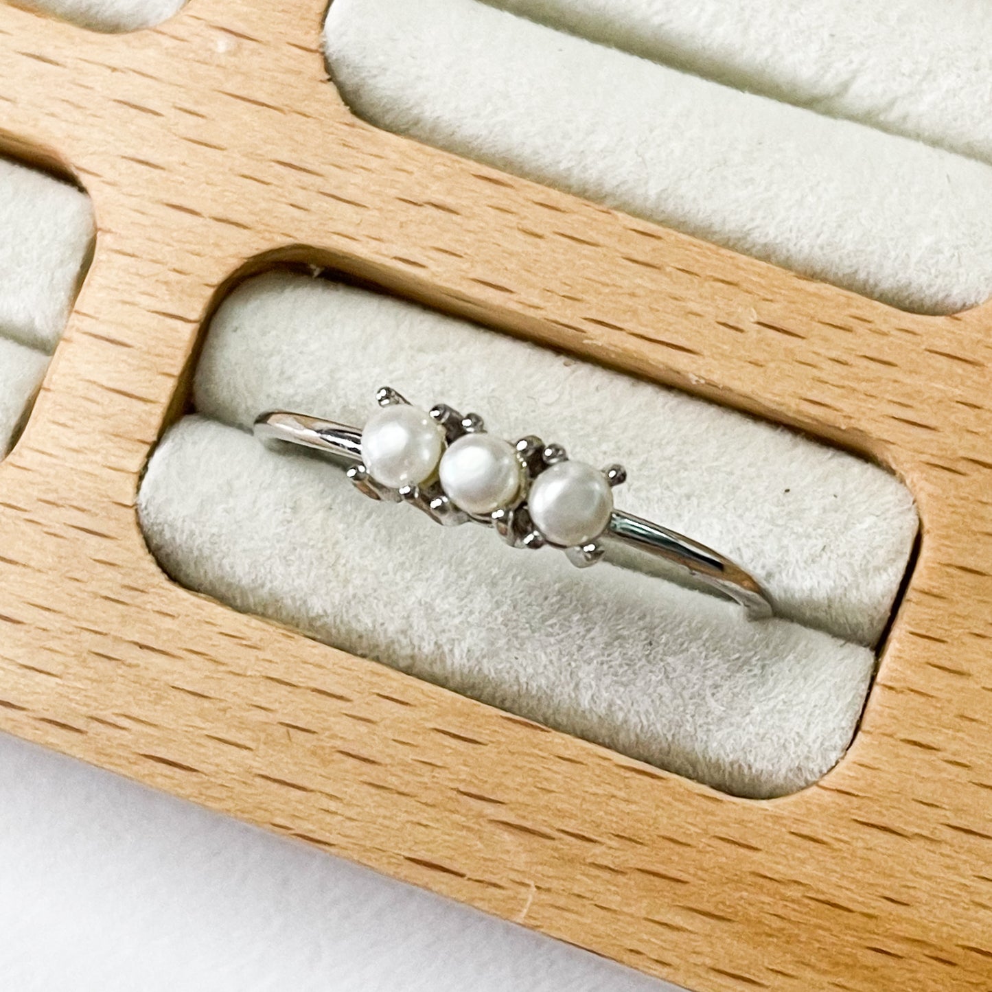 Triple Pearl Sized Ring - SSS or Vermeil